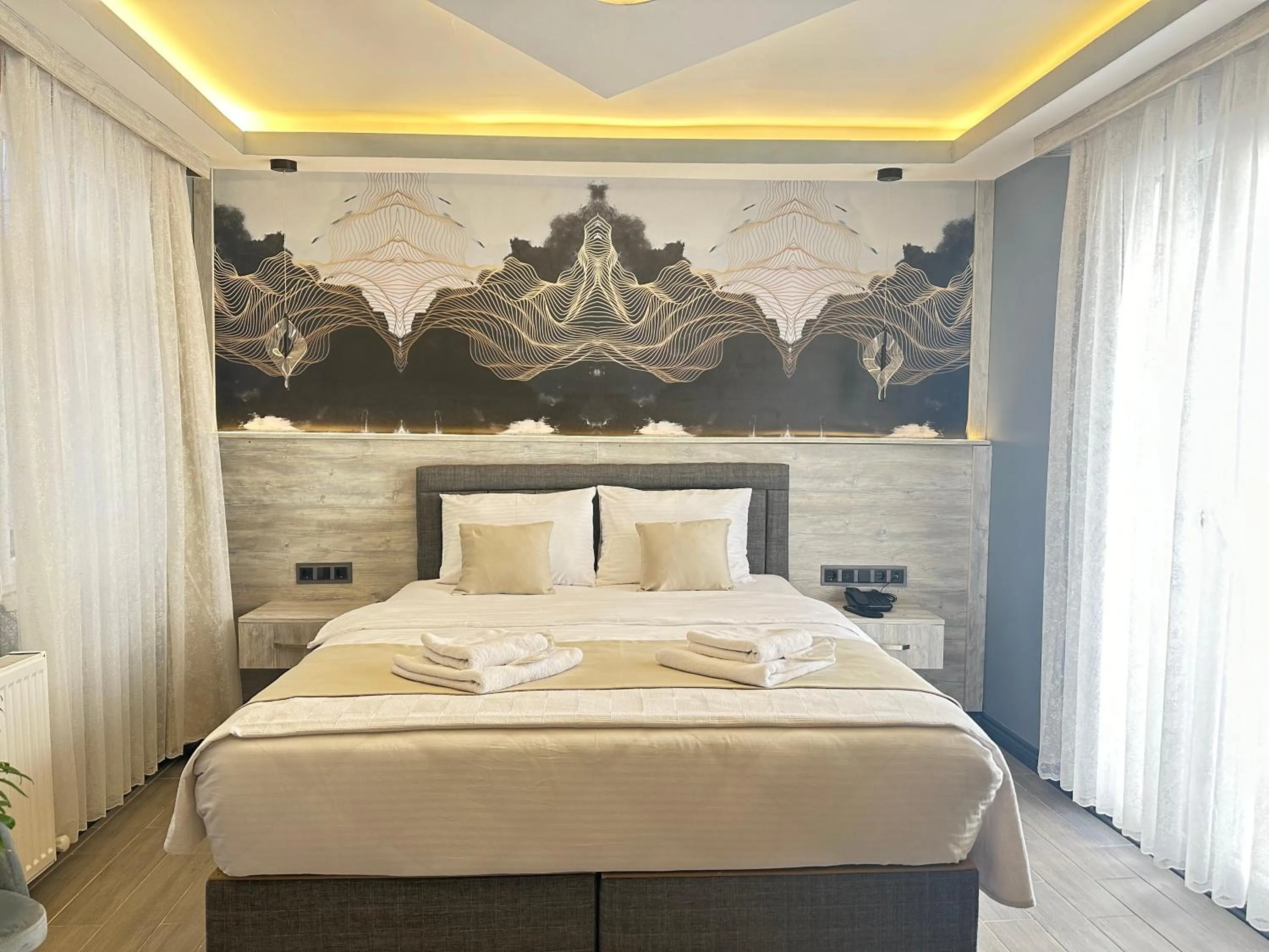 Bed in Blue Moonrise Hotel