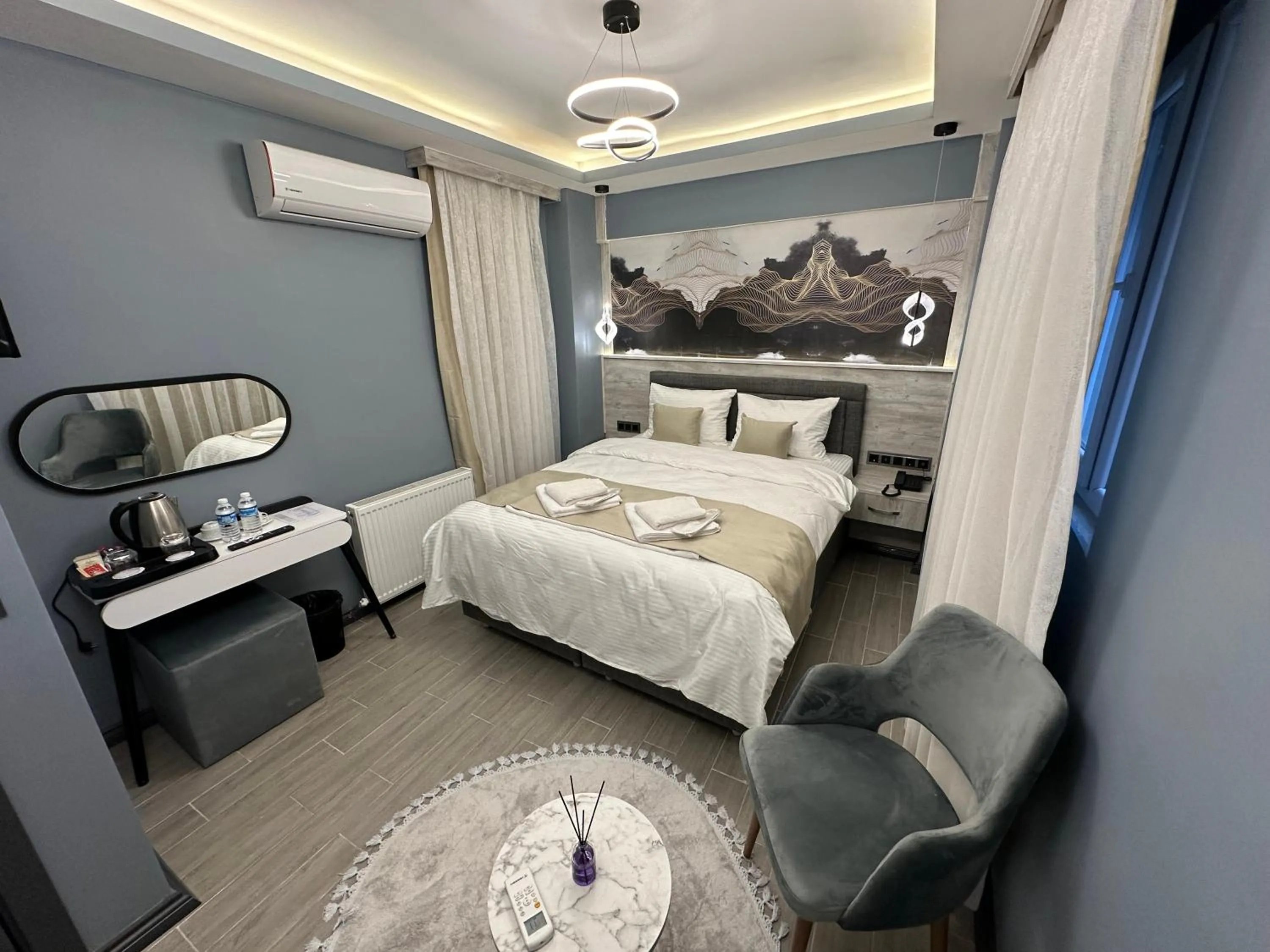 Bed in Blue Moonrise Hotel