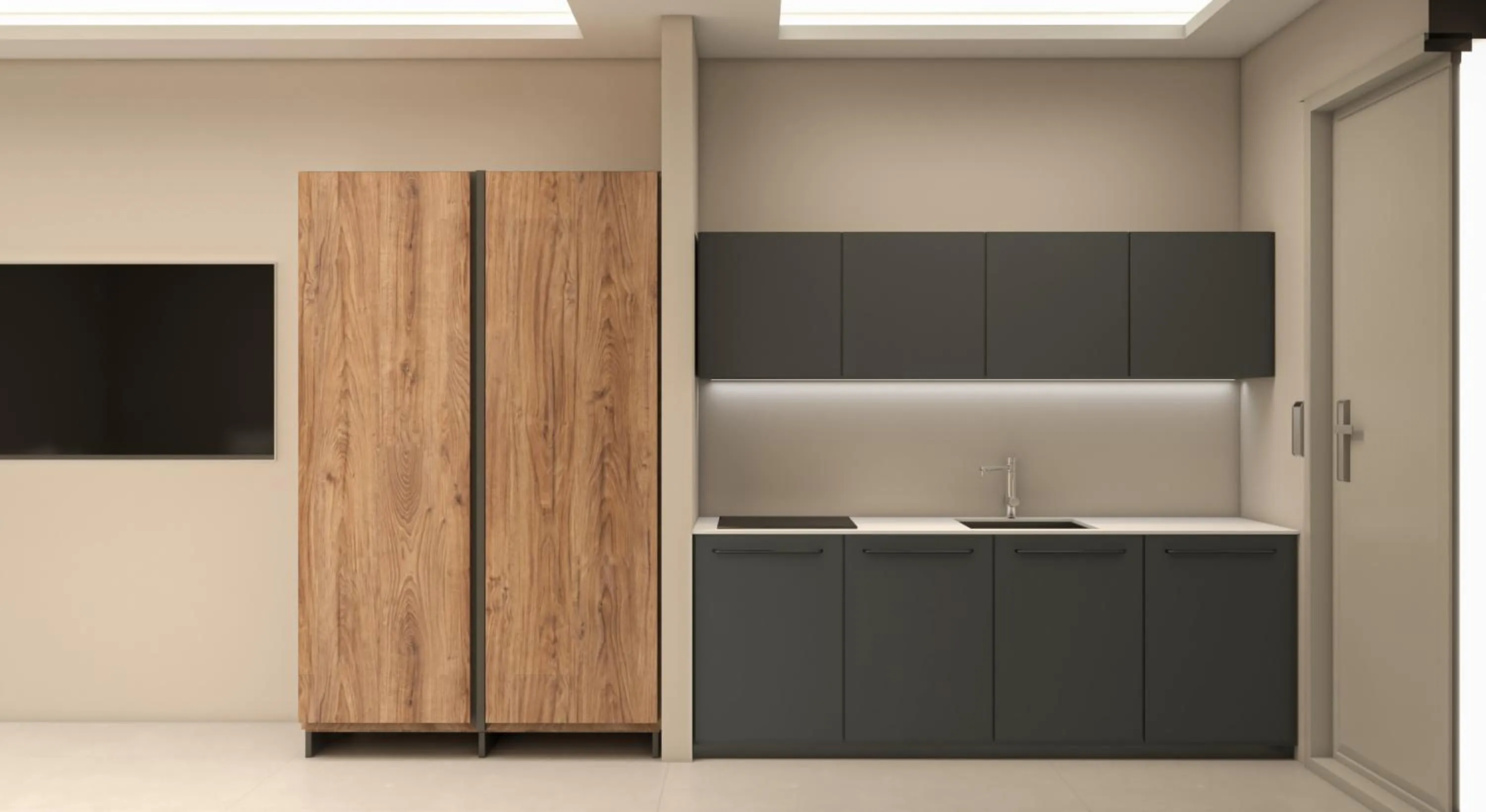 Kitchen or kitchenette in Zante Atlantis Hotel