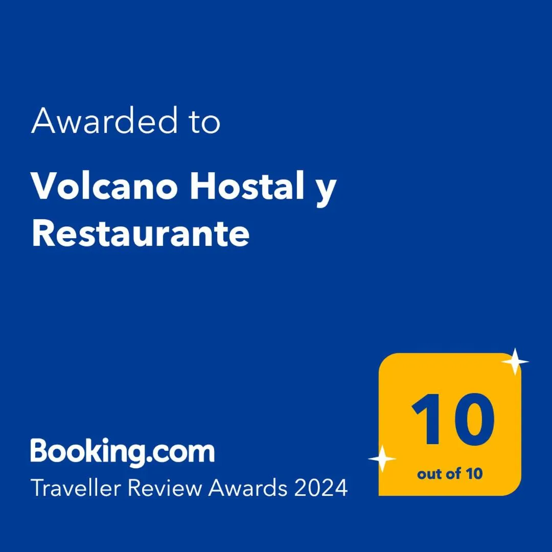 Certificate/Award in Volcano Hostal y Restaurante