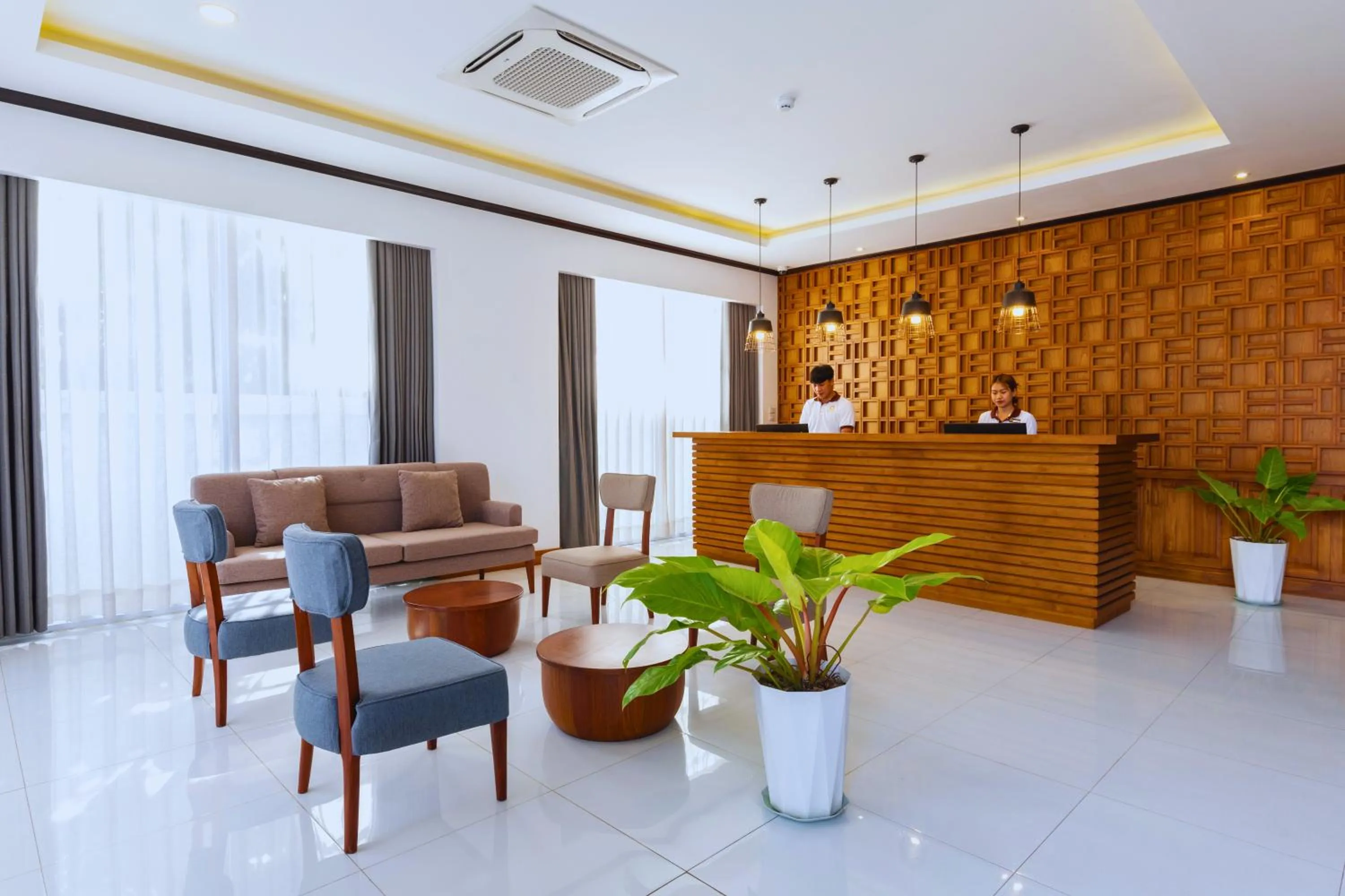 Lobby or reception in Oudomsin VangVieng Hotel