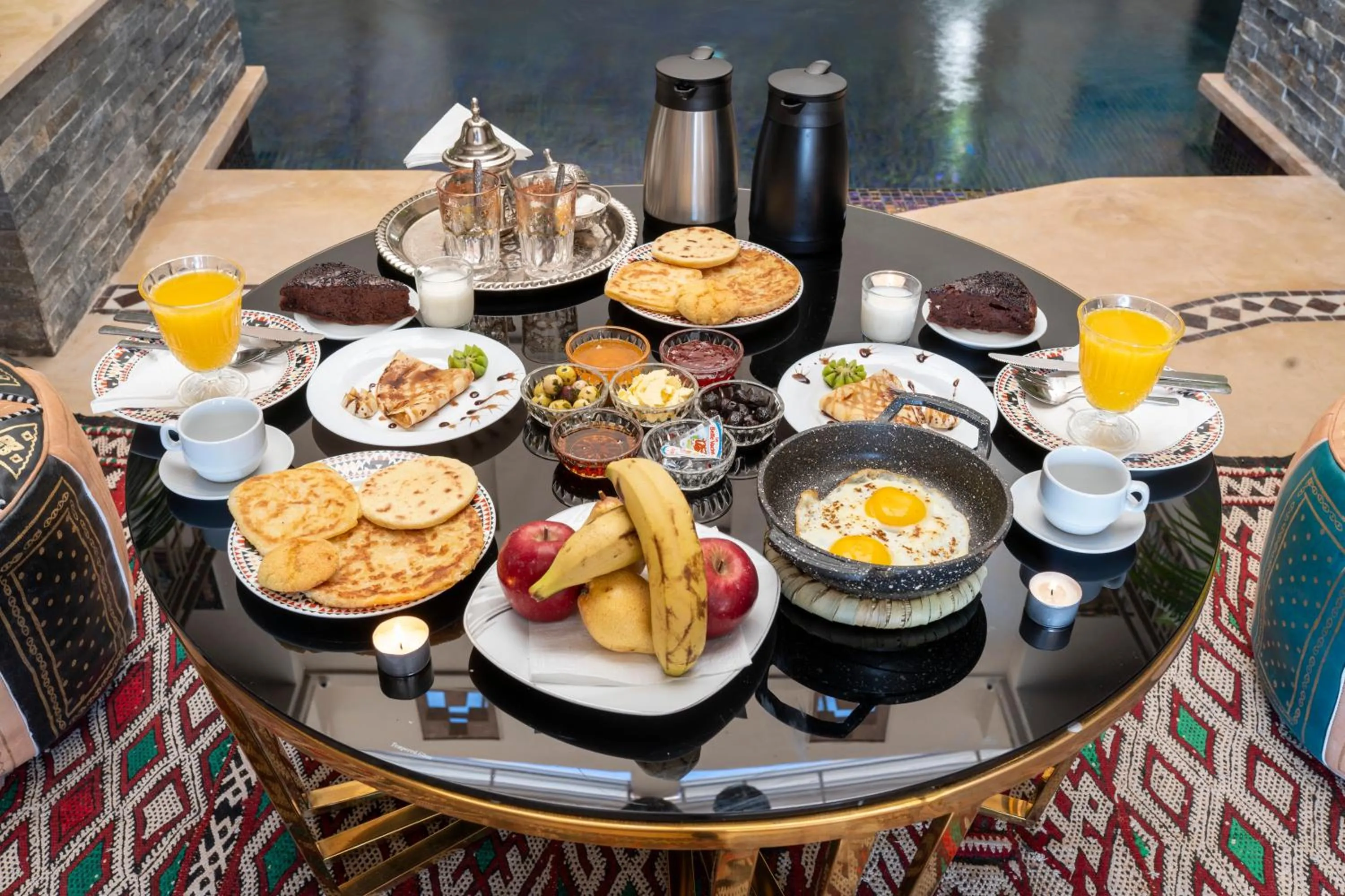 Continental breakfast in Riad Kenza