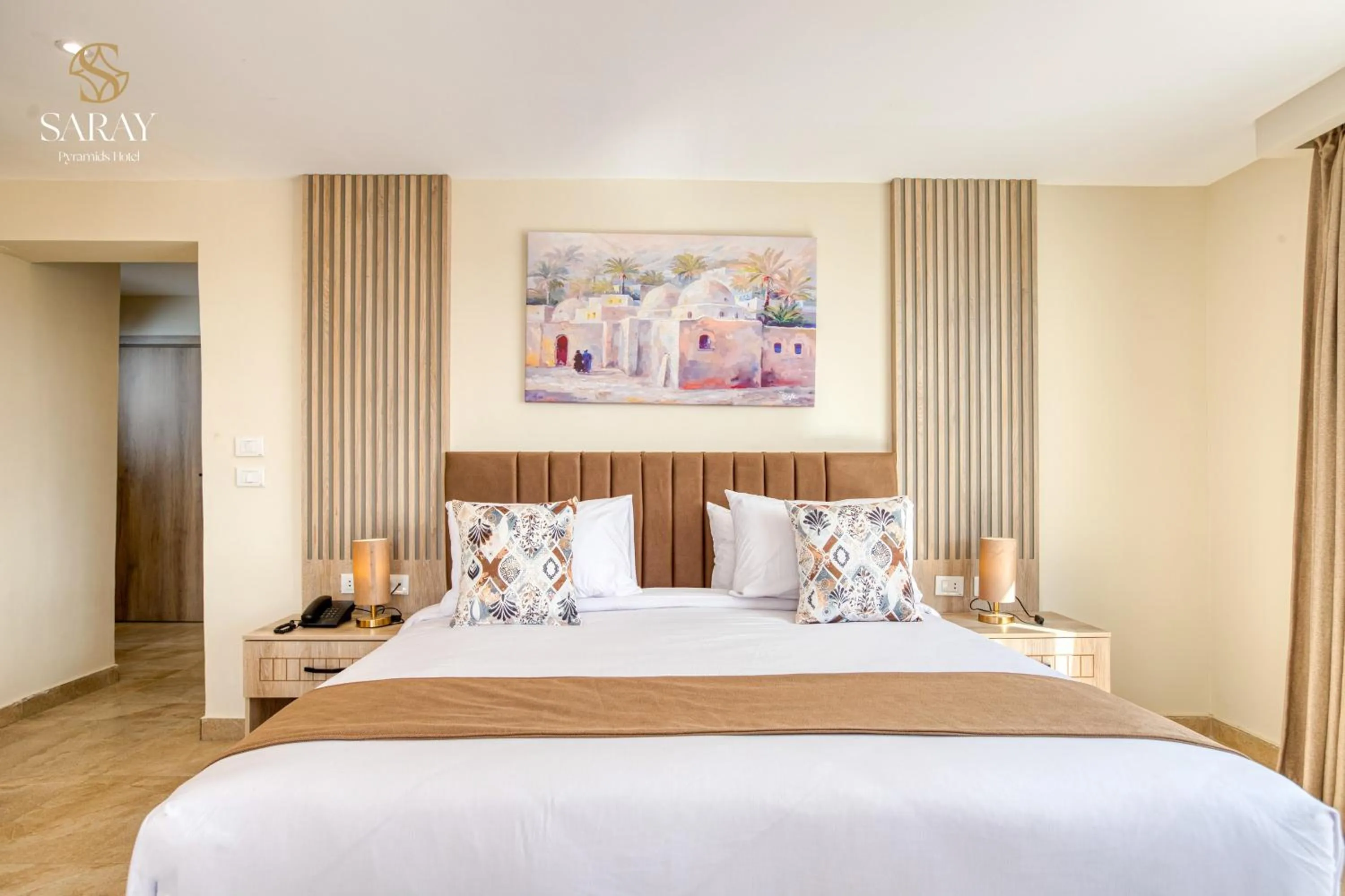 Bed in Saray Pyramids & Museum View Hotel