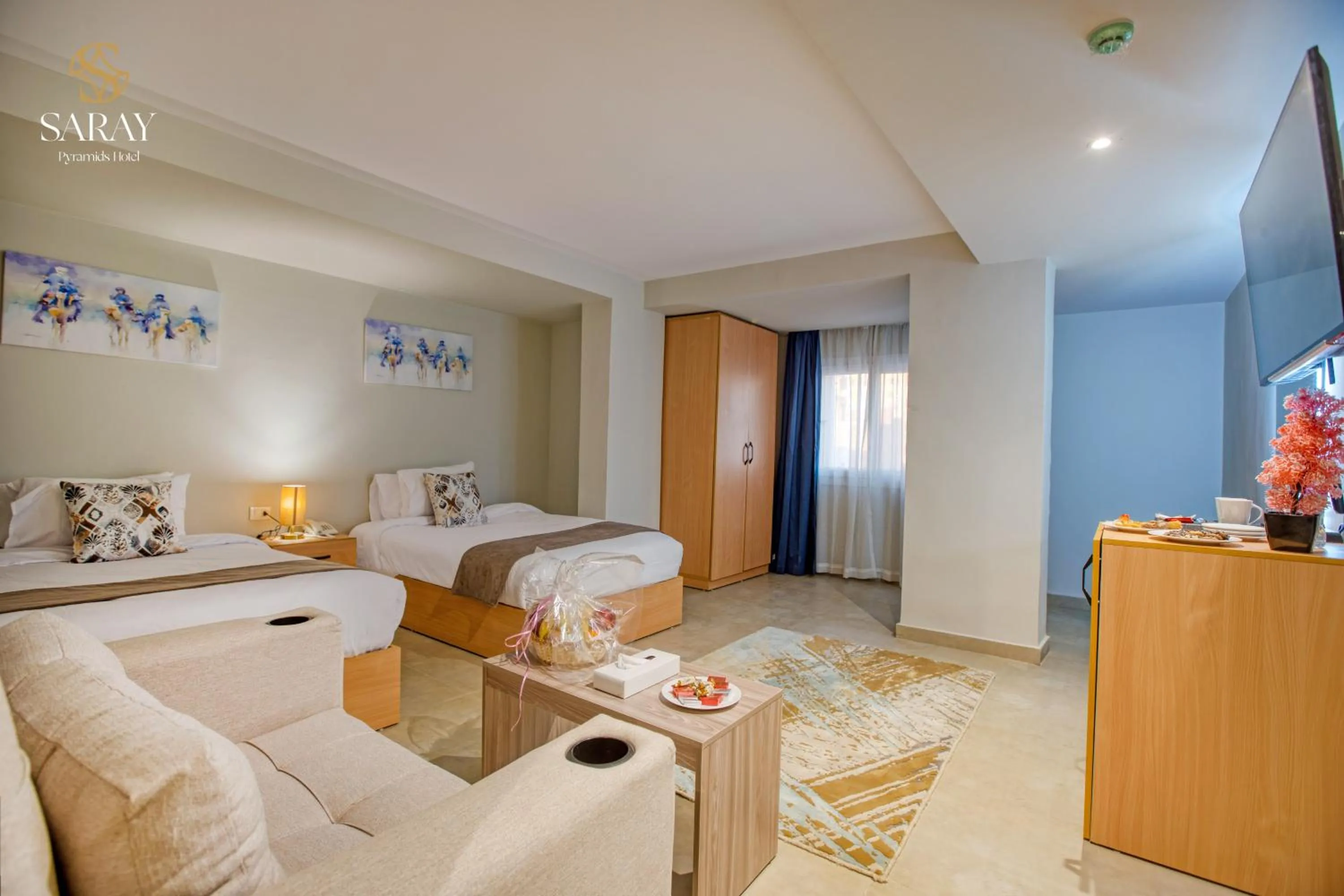 Bed in Saray Pyramids & Museum View Hotel