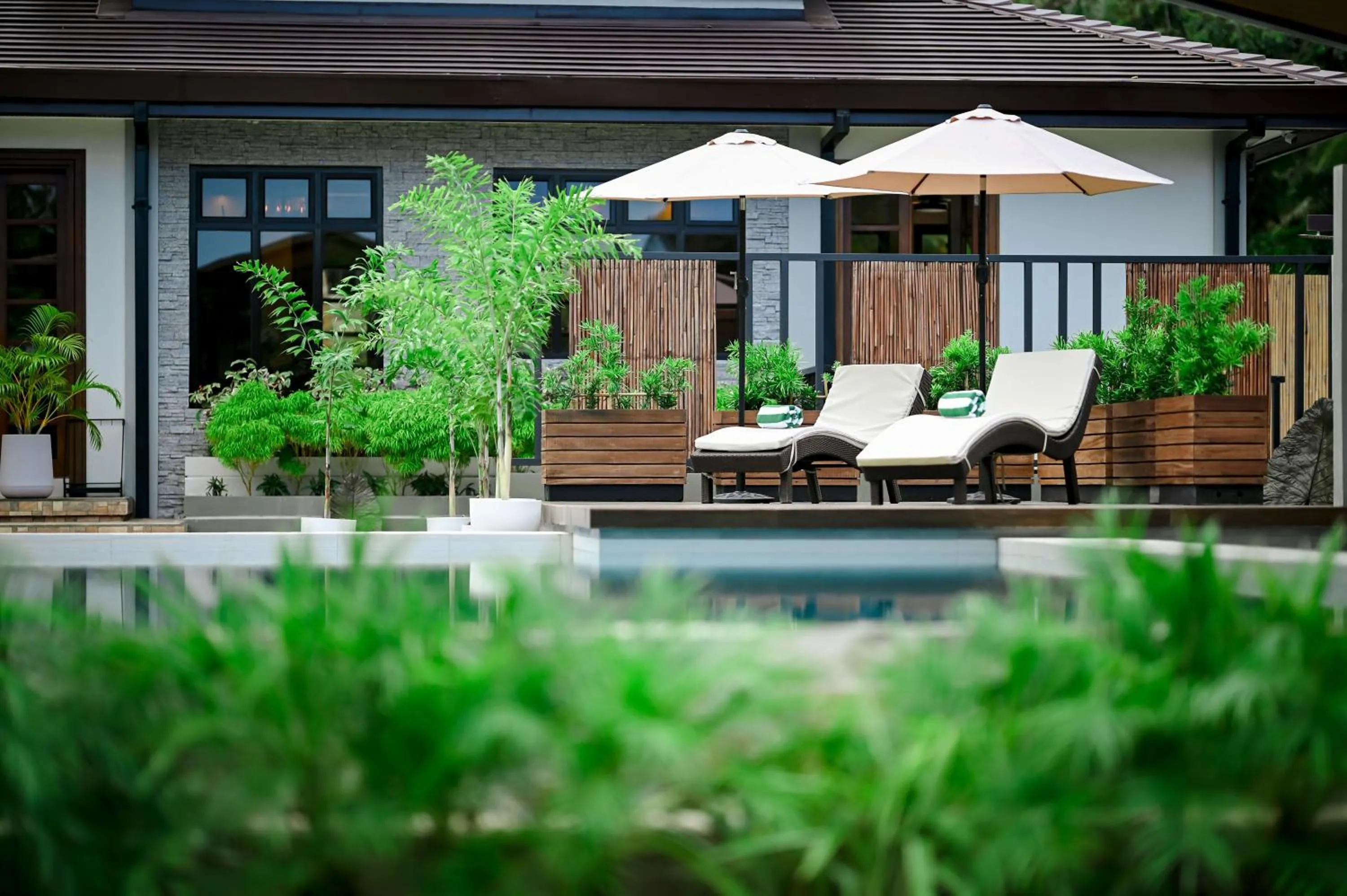 Pool view in ISORA RESORT Puerto Galera