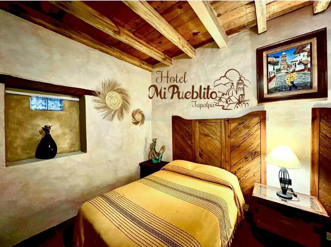 Bedroom, Bed in Hotel Mi Pueblito Tapalpa