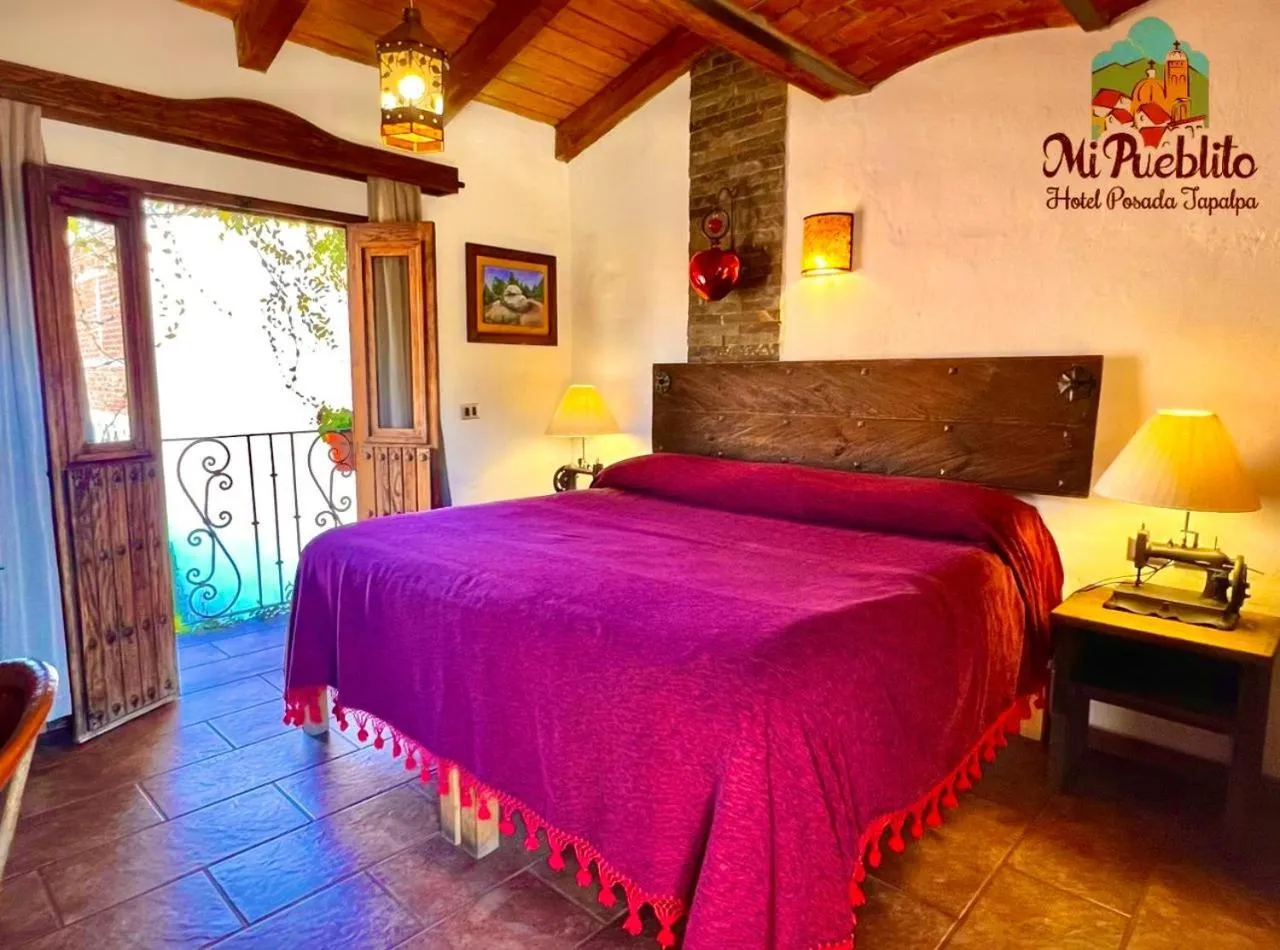 Bedroom, Bed in Hotel Mi Pueblito Tapalpa