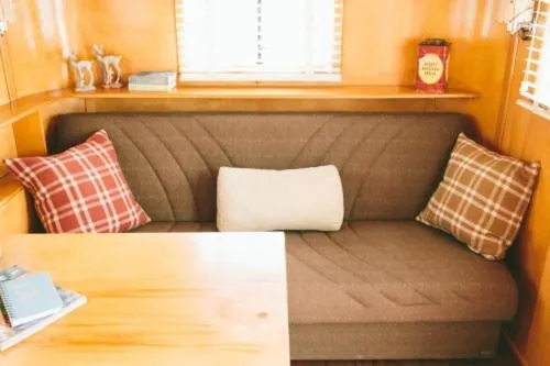 Seating area in The Vintages Trailer Resort