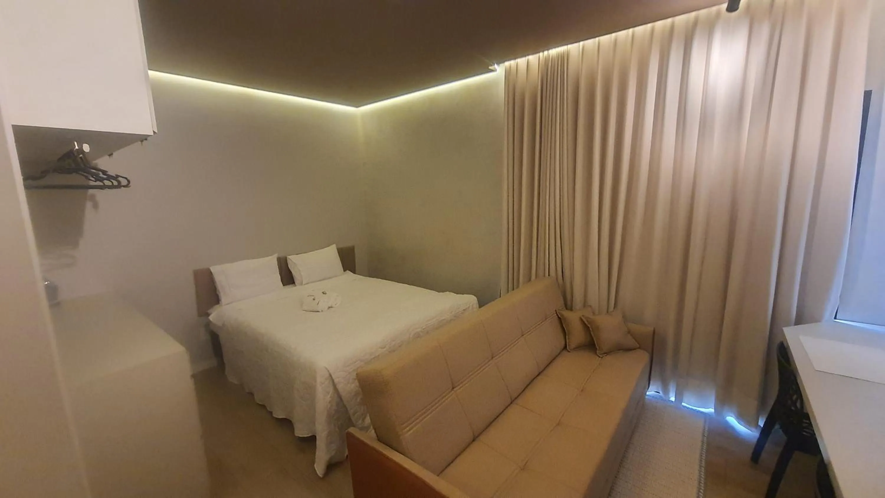 Bed in Apart-hotel Theotókos Flats