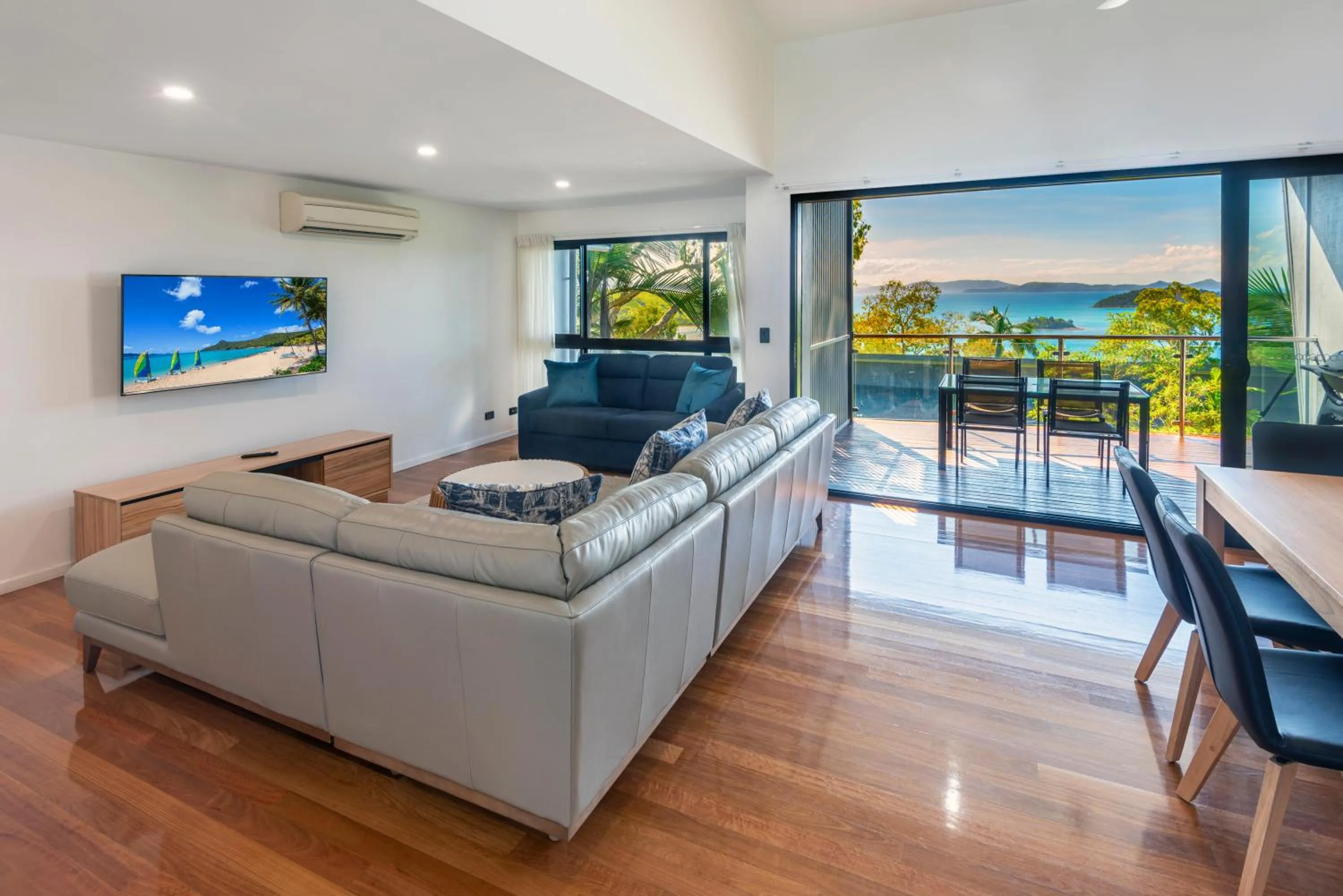 Living room in Pinnacle Apartments on Hamilton Island by HIHA