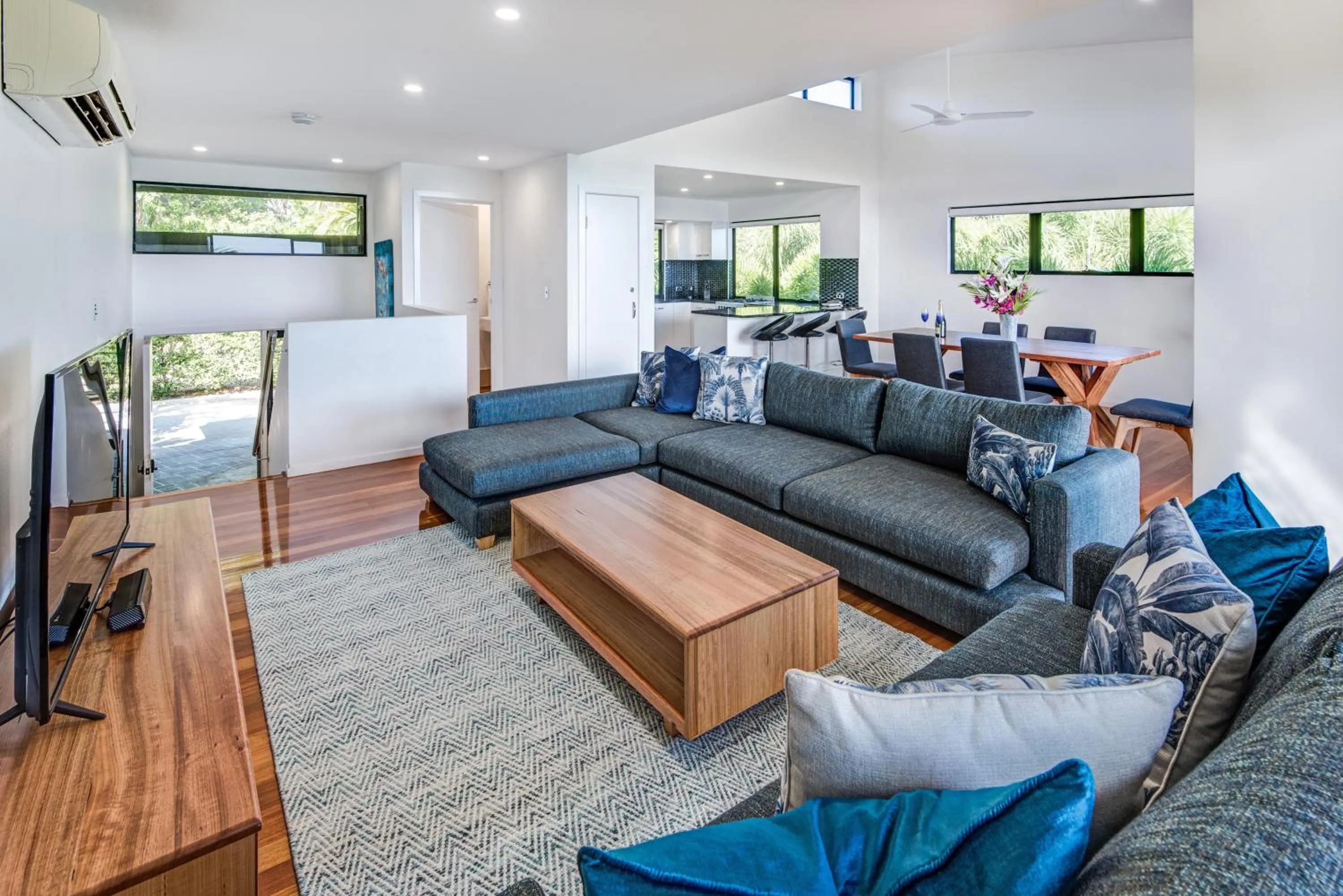 Living room in Pinnacle Apartments on Hamilton Island by HIHA