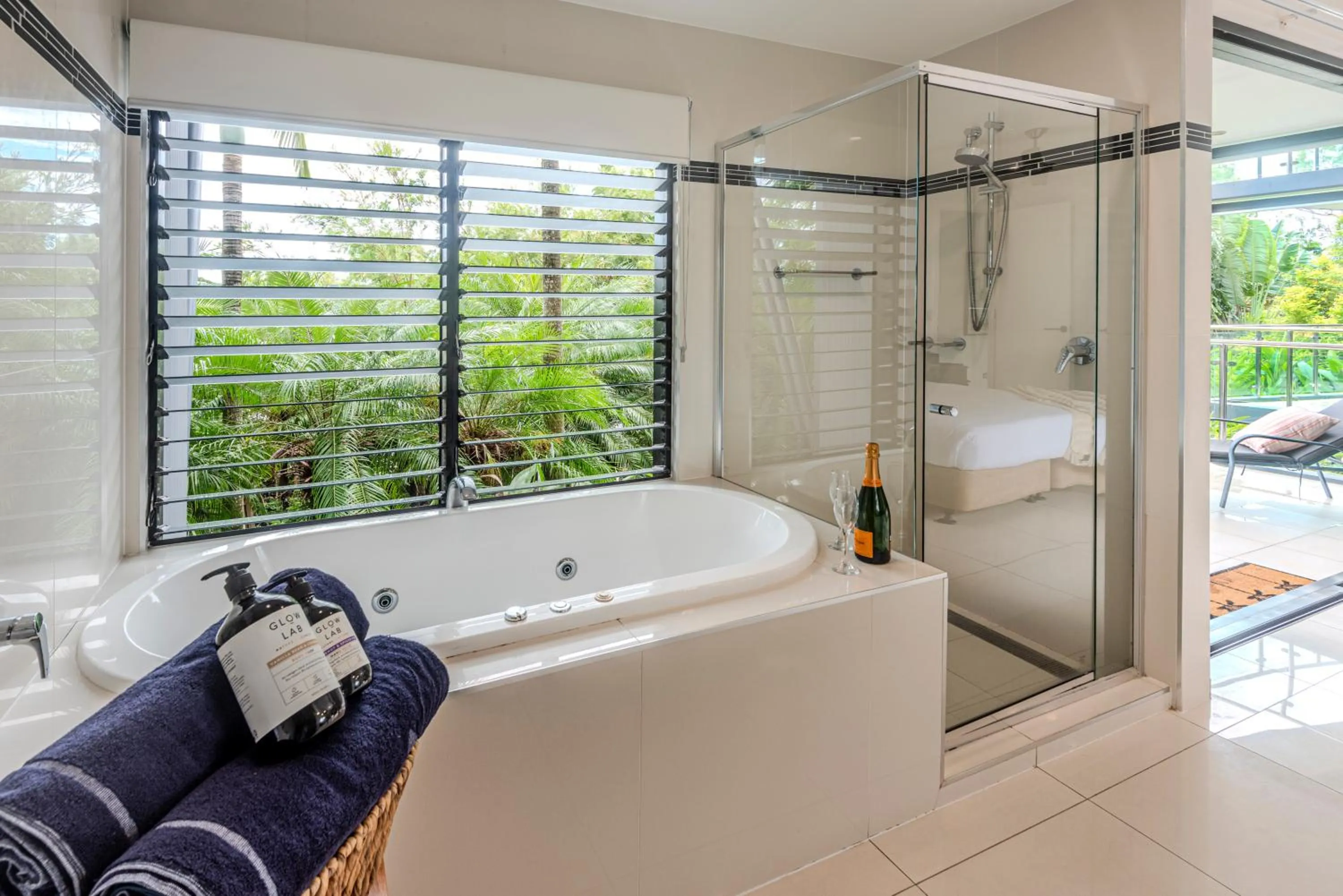 Bathroom in Pinnacle Apartments on Hamilton Island by HIHA