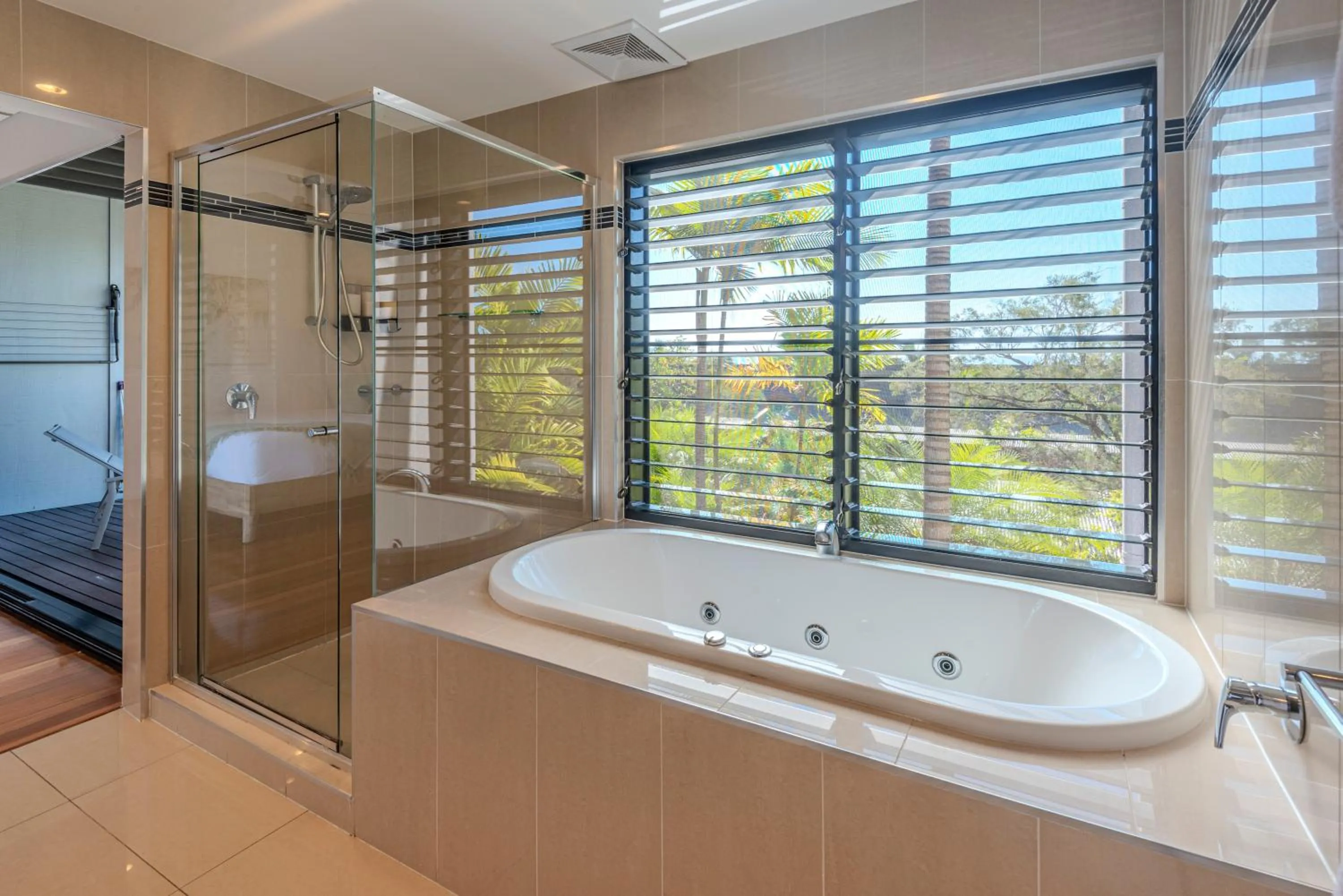 Bathroom in Pinnacle Apartments on Hamilton Island by HIHA