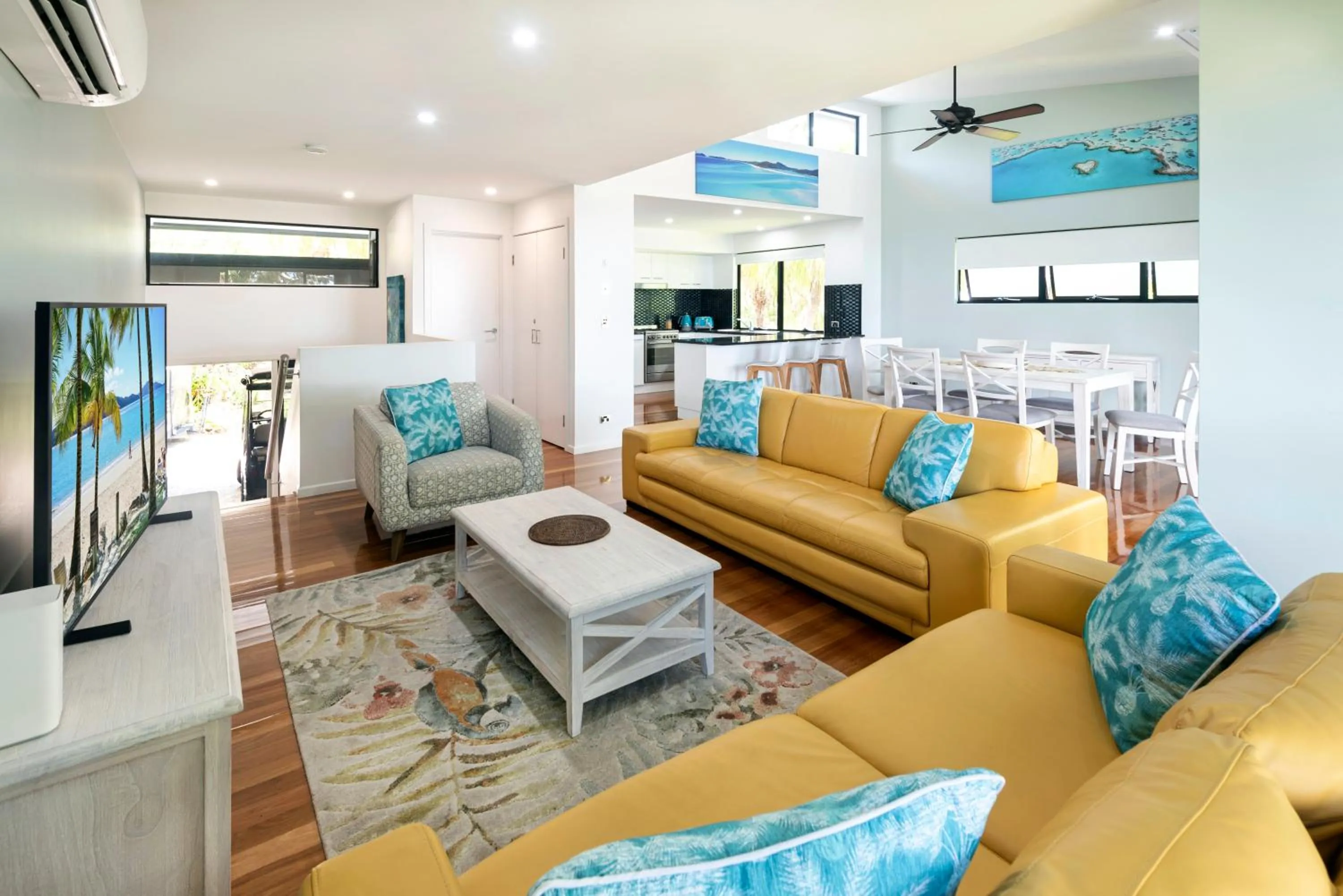 Living room in Pinnacle Apartments on Hamilton Island by HIHA