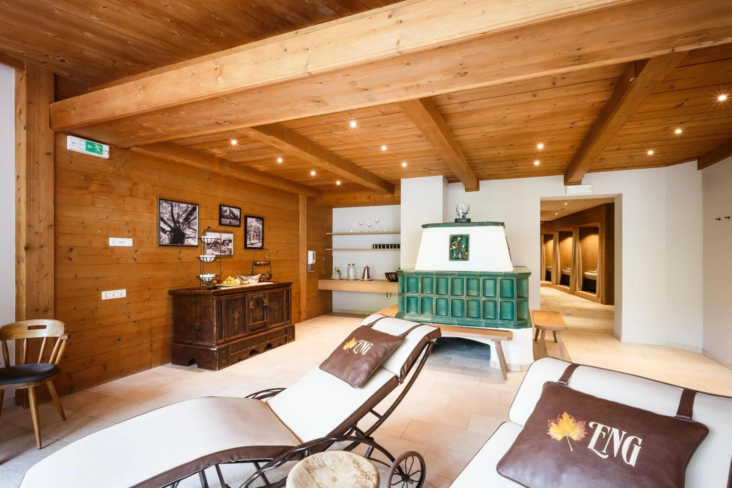 Sauna in Das Naturhotel die Eng