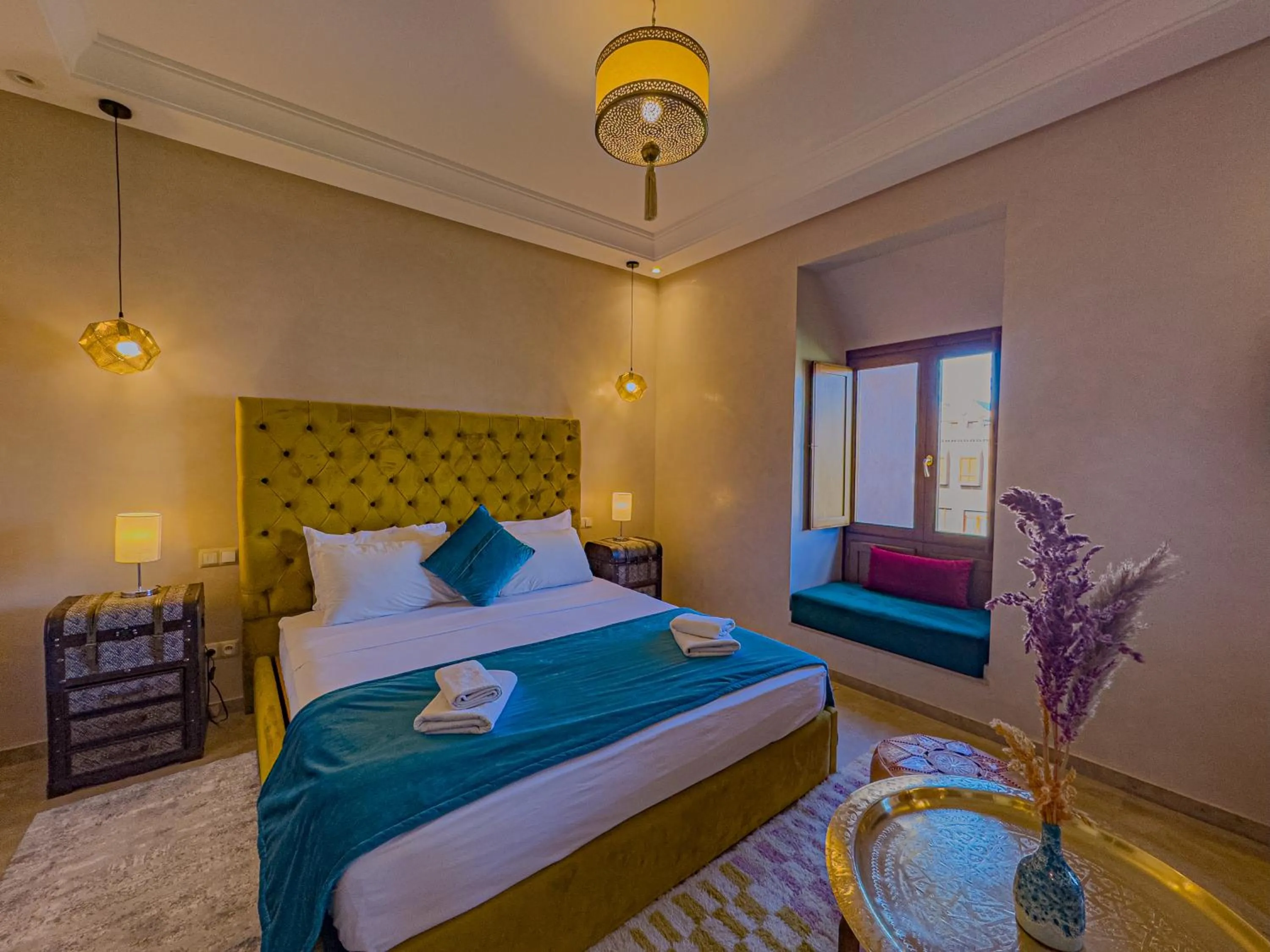 Bed in Riad Azia