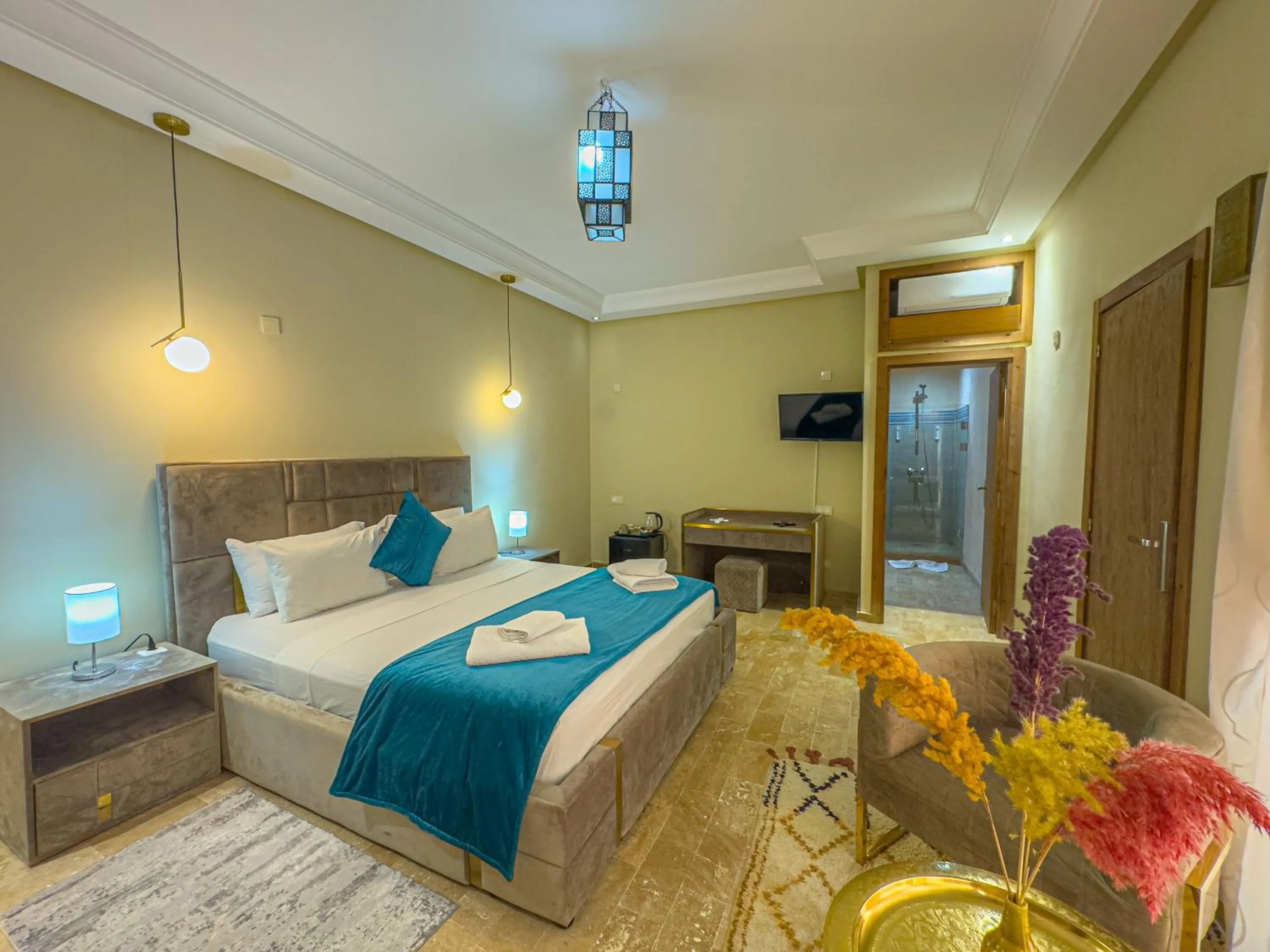 Bed in Riad Azia