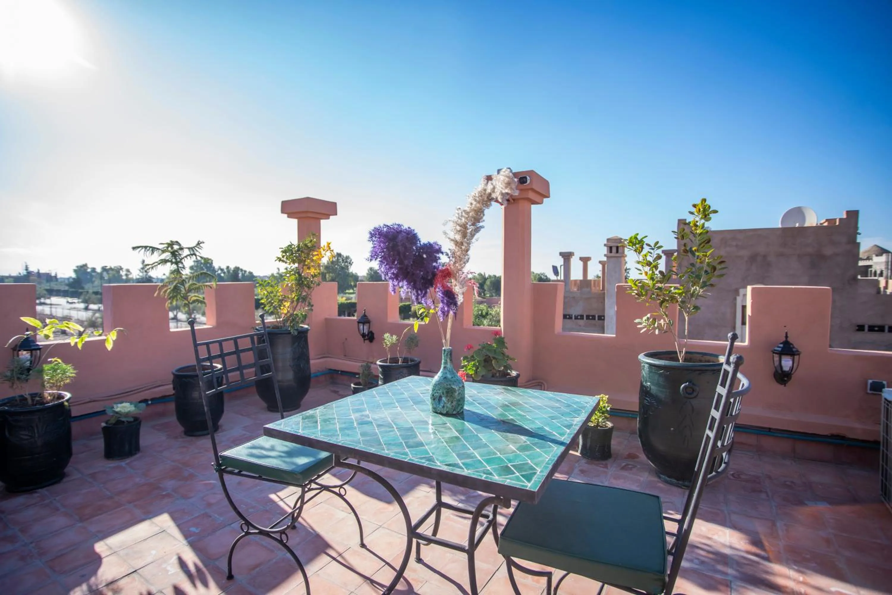 Balcony/Terrace in Riad Azia