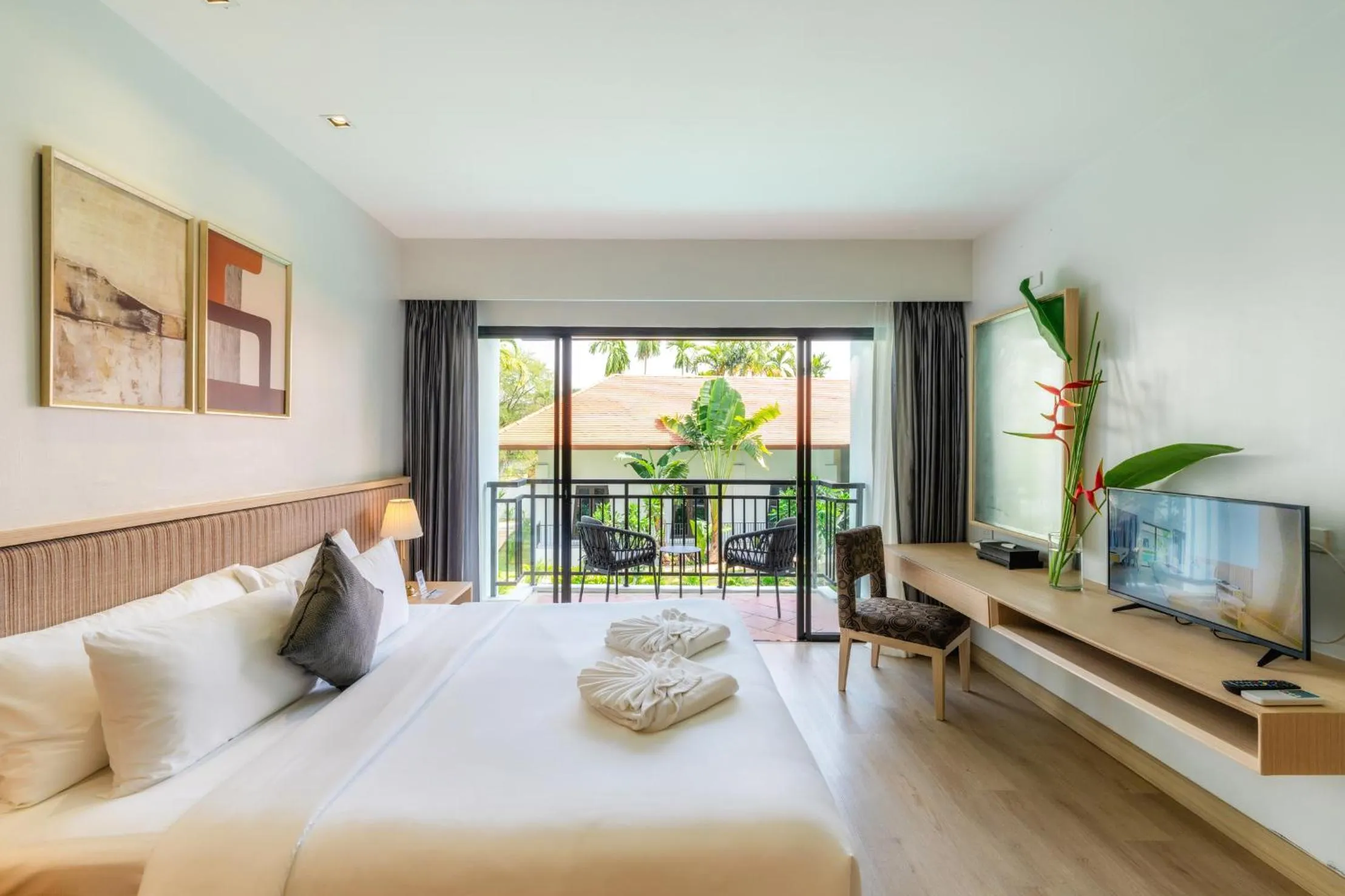 Bedroom, Bed in D Varee Mai Khao Beach Resort, Thailand