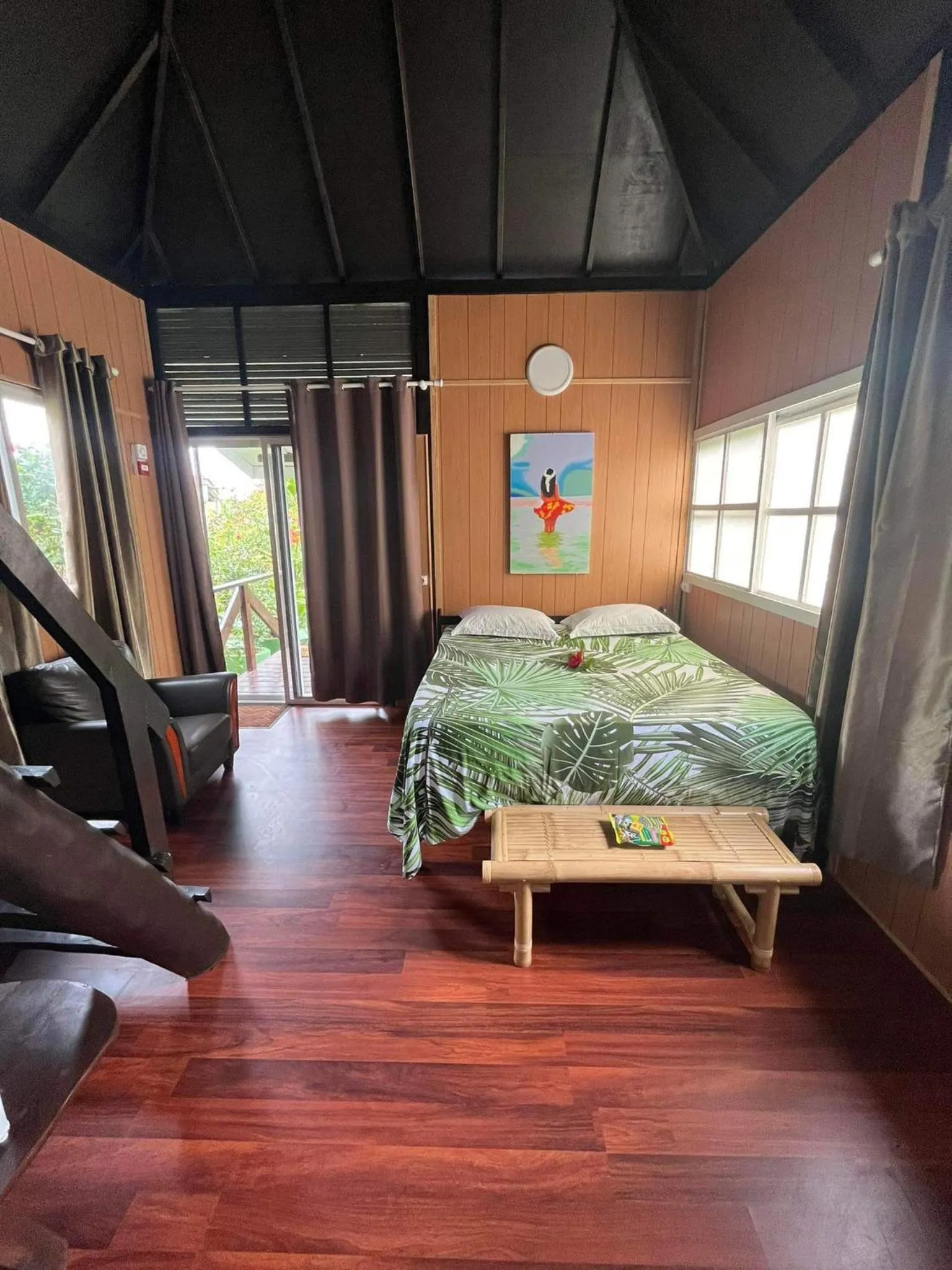 Bedroom, Bed in Pension Hibiscus Taha'a