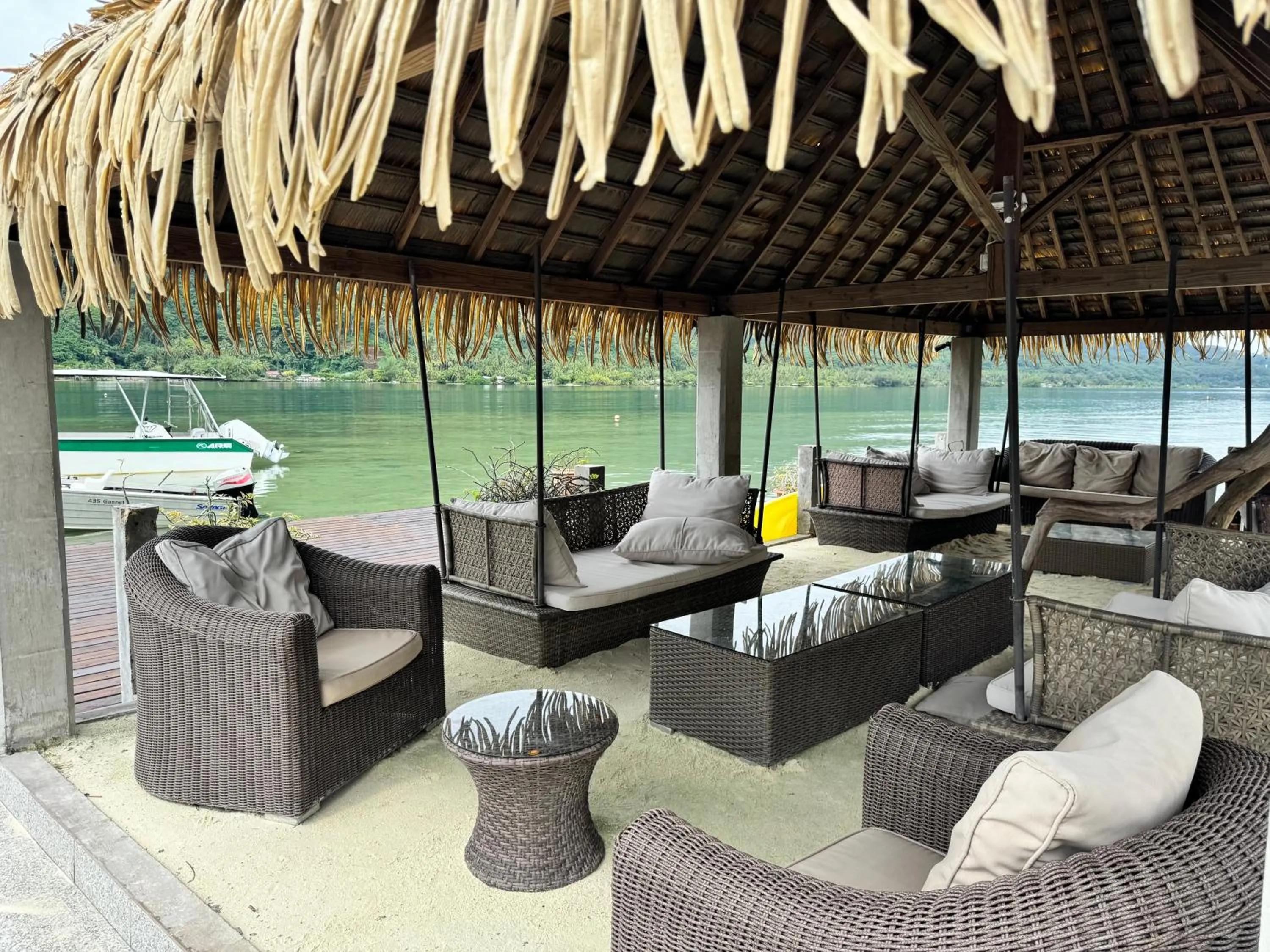 Patio in Pension Hibiscus Taha'a