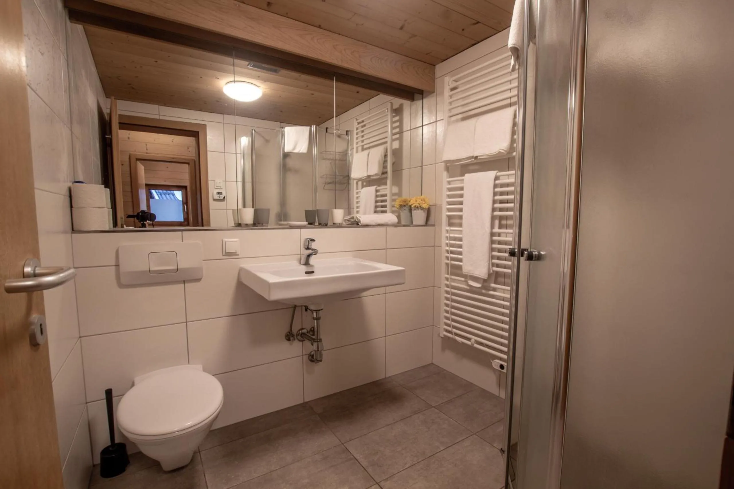 Shower in Lake and Mountain View