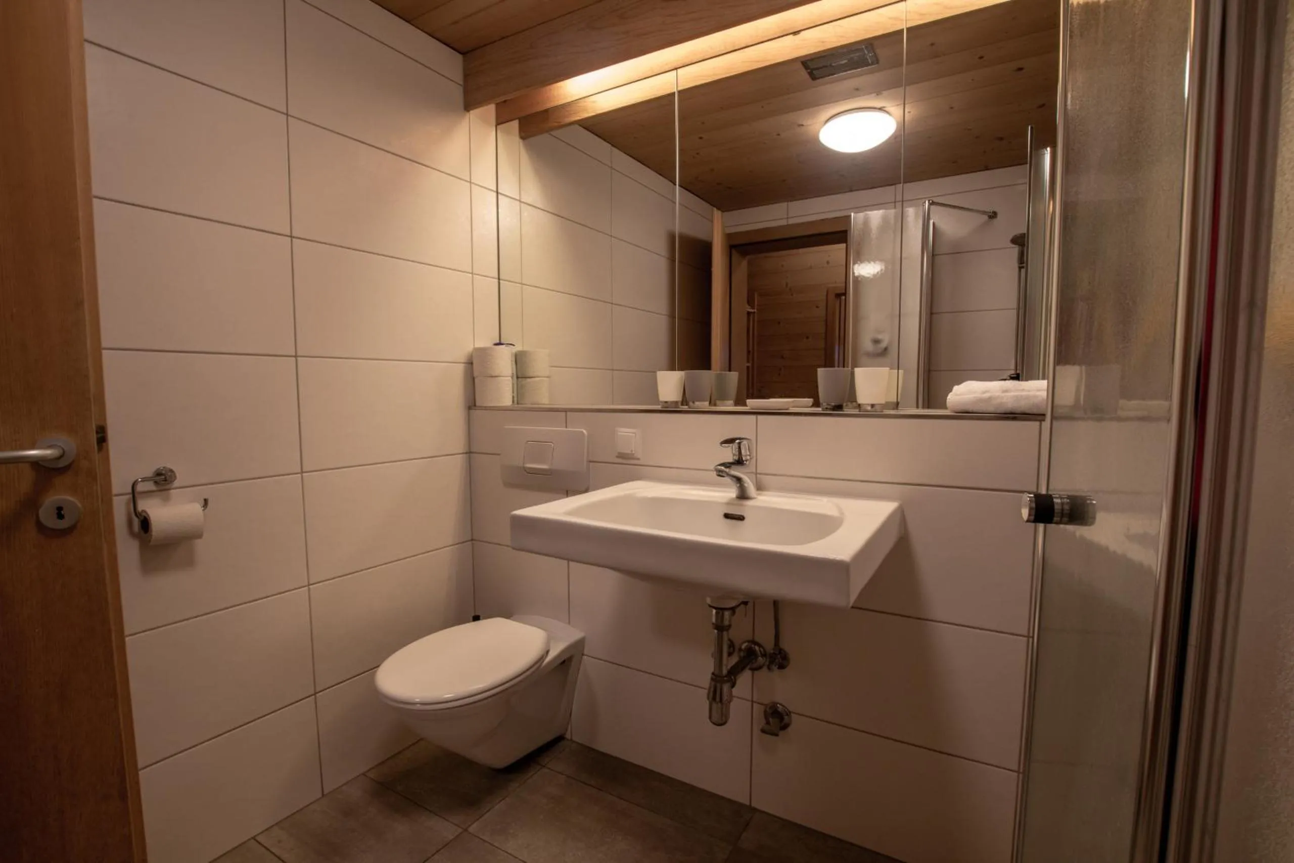 Shower in Lake and Mountain View