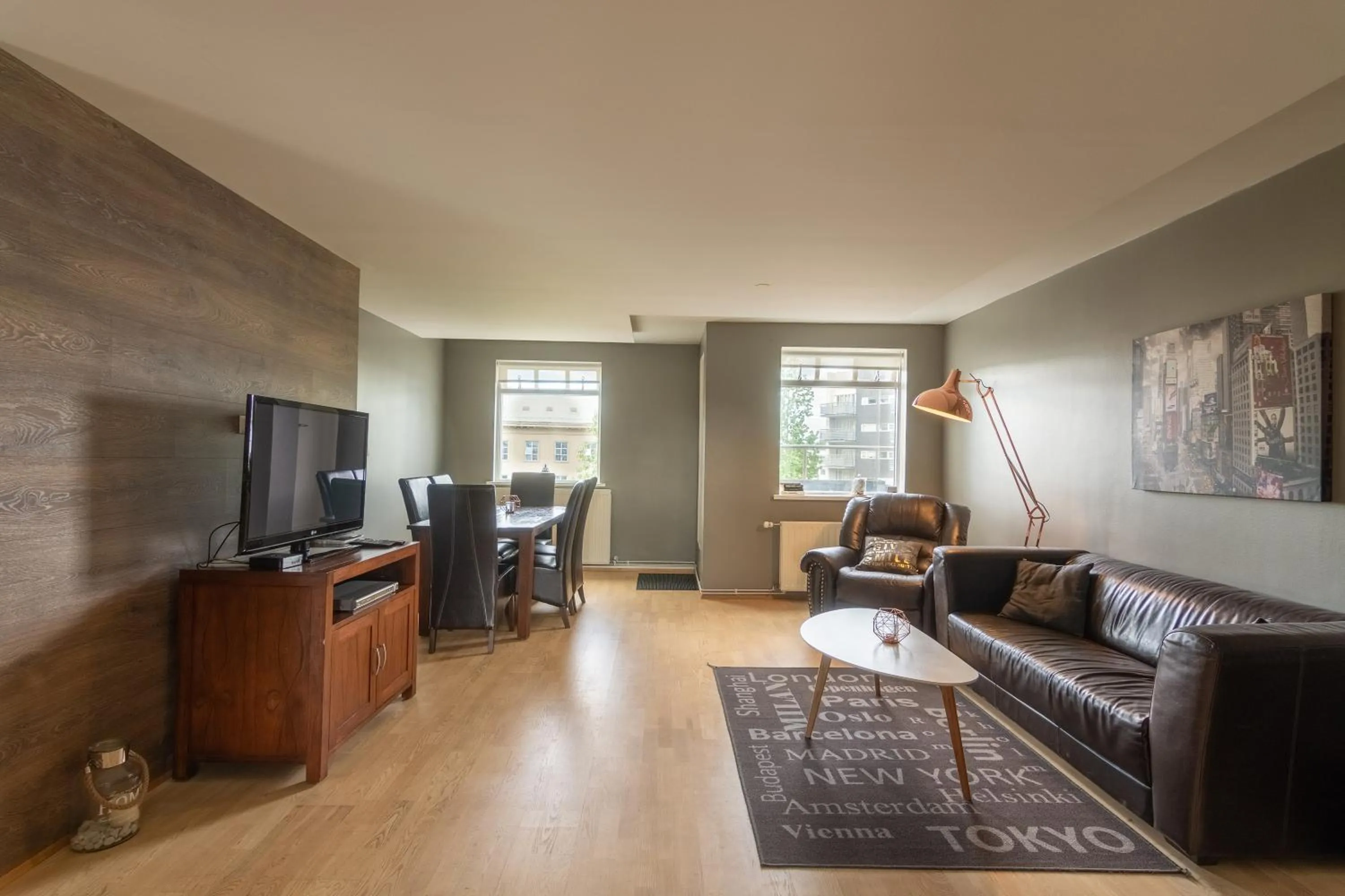 Living room in Acco Town Square Apartments