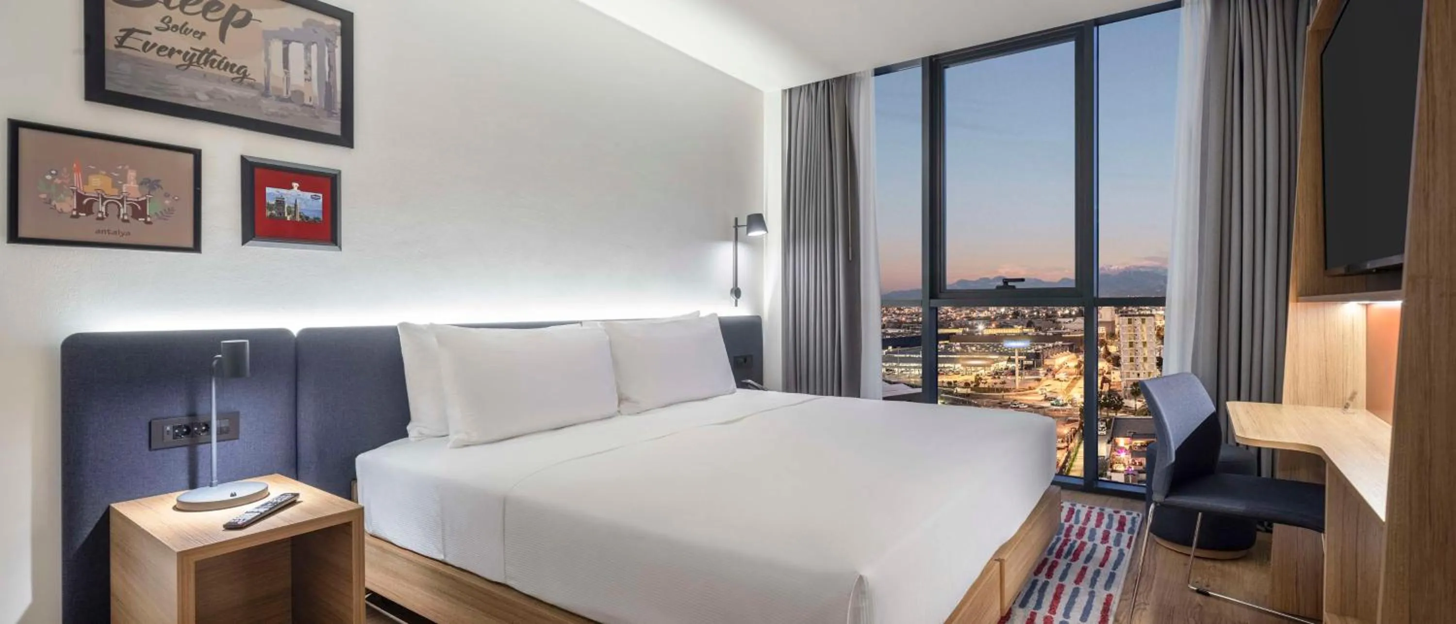 Bedroom, Bed in Hampton by Hilton Antalya Airport