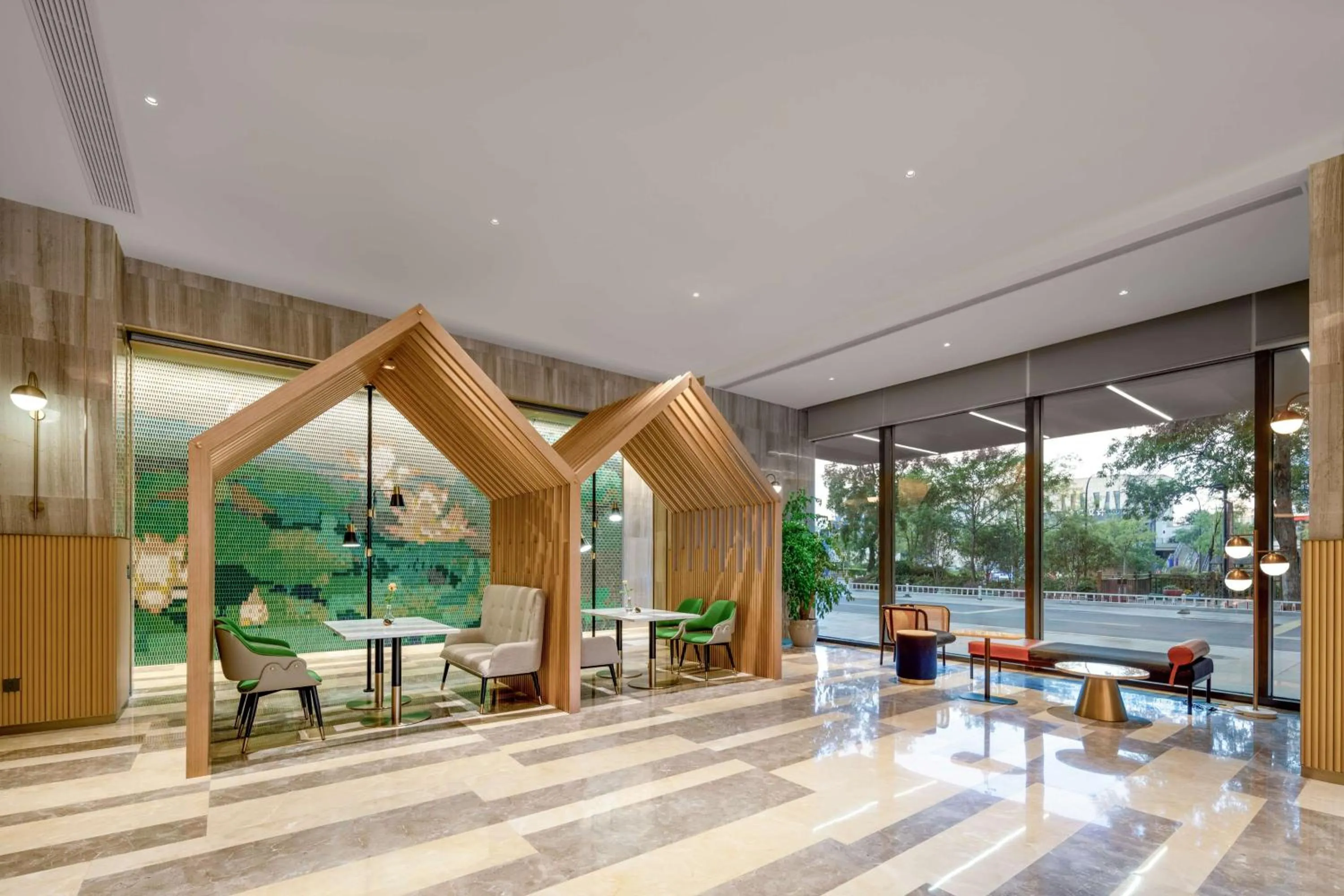 Lobby or reception in Hilton Garden Inn Nantong Haohe Scenic Area
