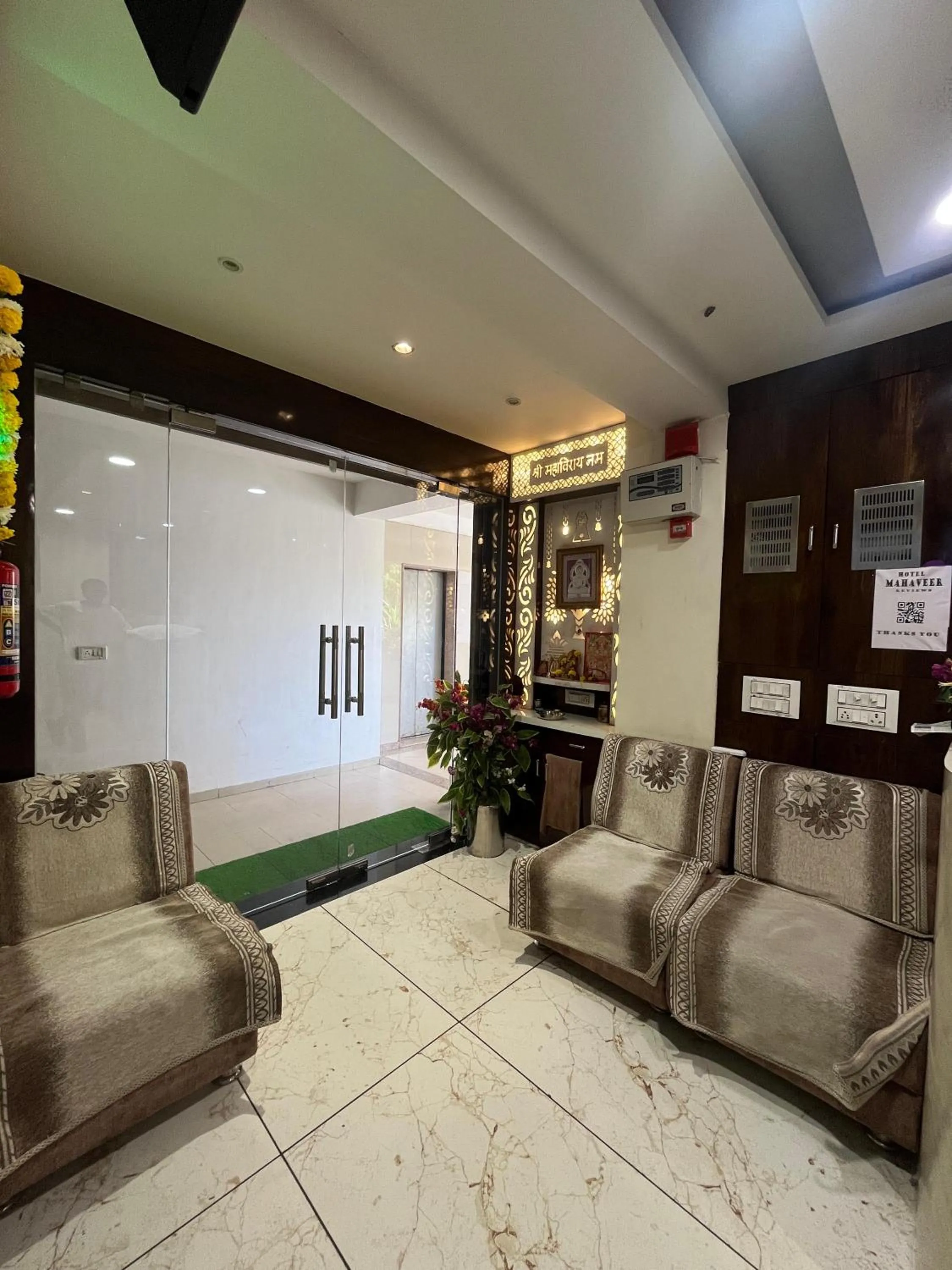 Lobby or reception in Hotel Mahaveer