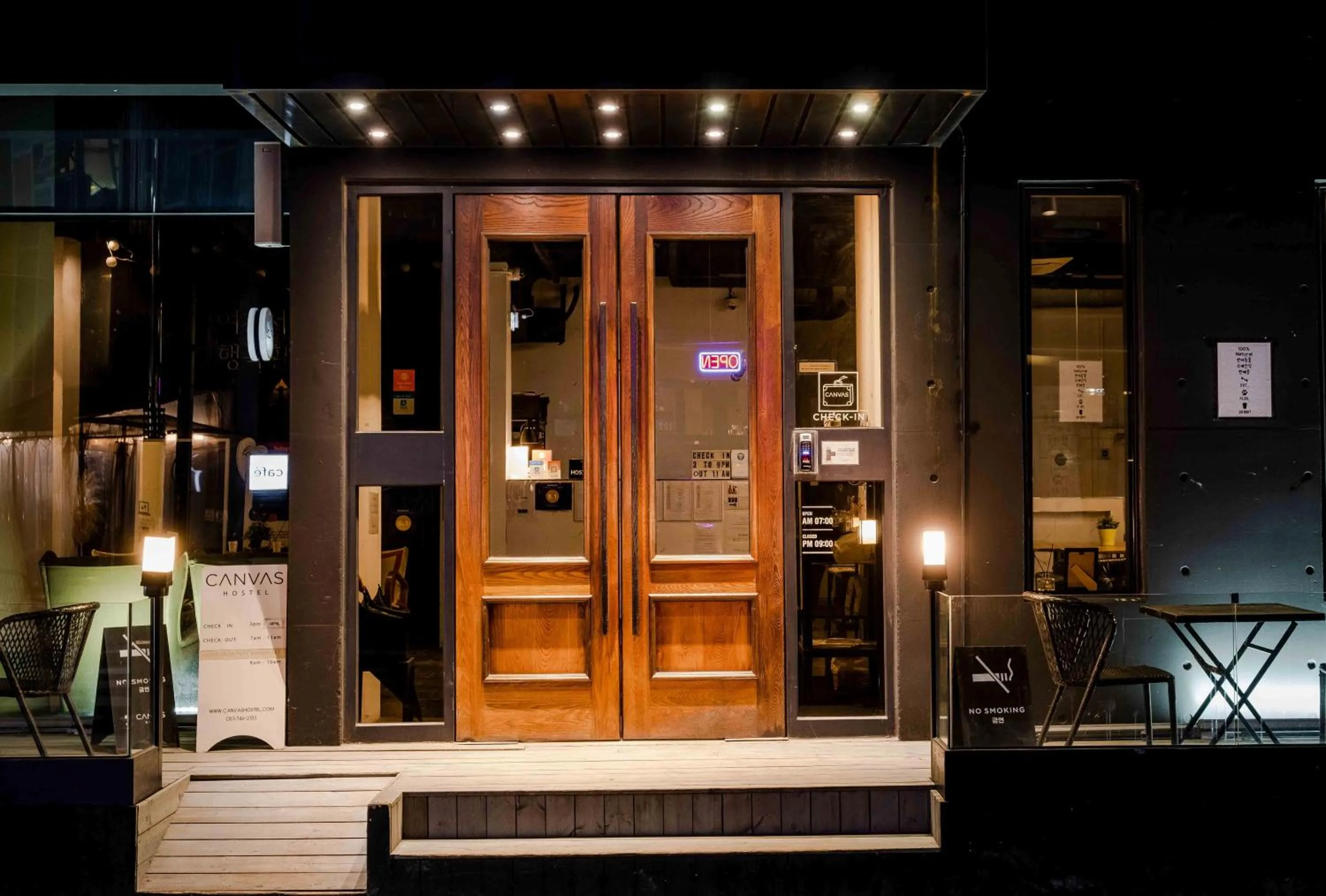 Facade/entrance in CANVAS BLACK Guesthouse