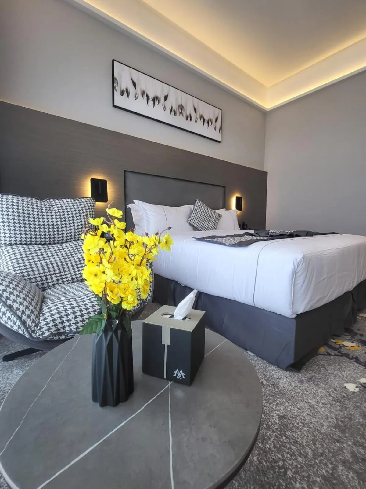 Bed in Msharef Almoden hotel