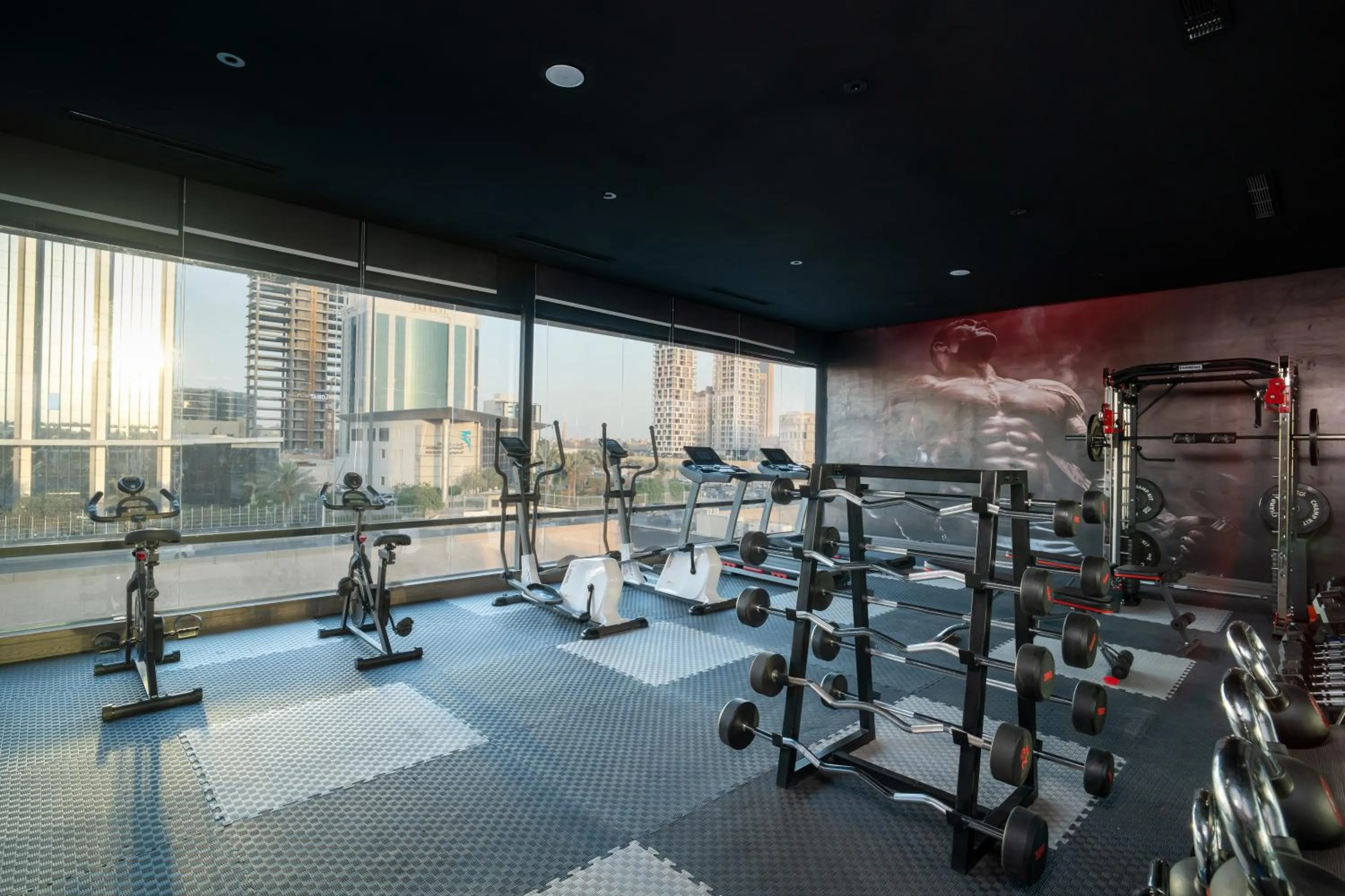 Fitness centre/facilities in Msharef Almoden hotel