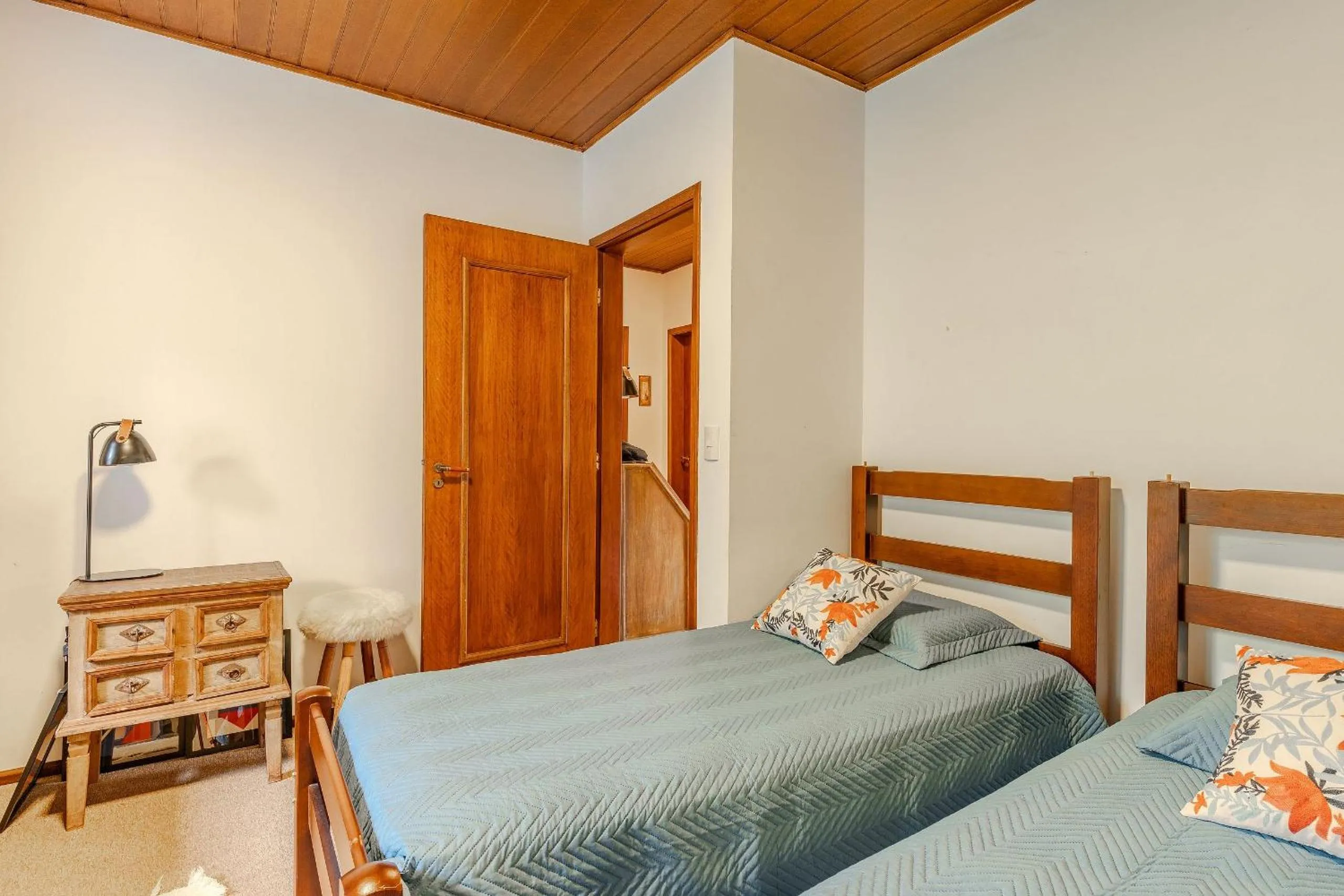 Bed in Lindo Apartamento próximo ao centro do Capivari