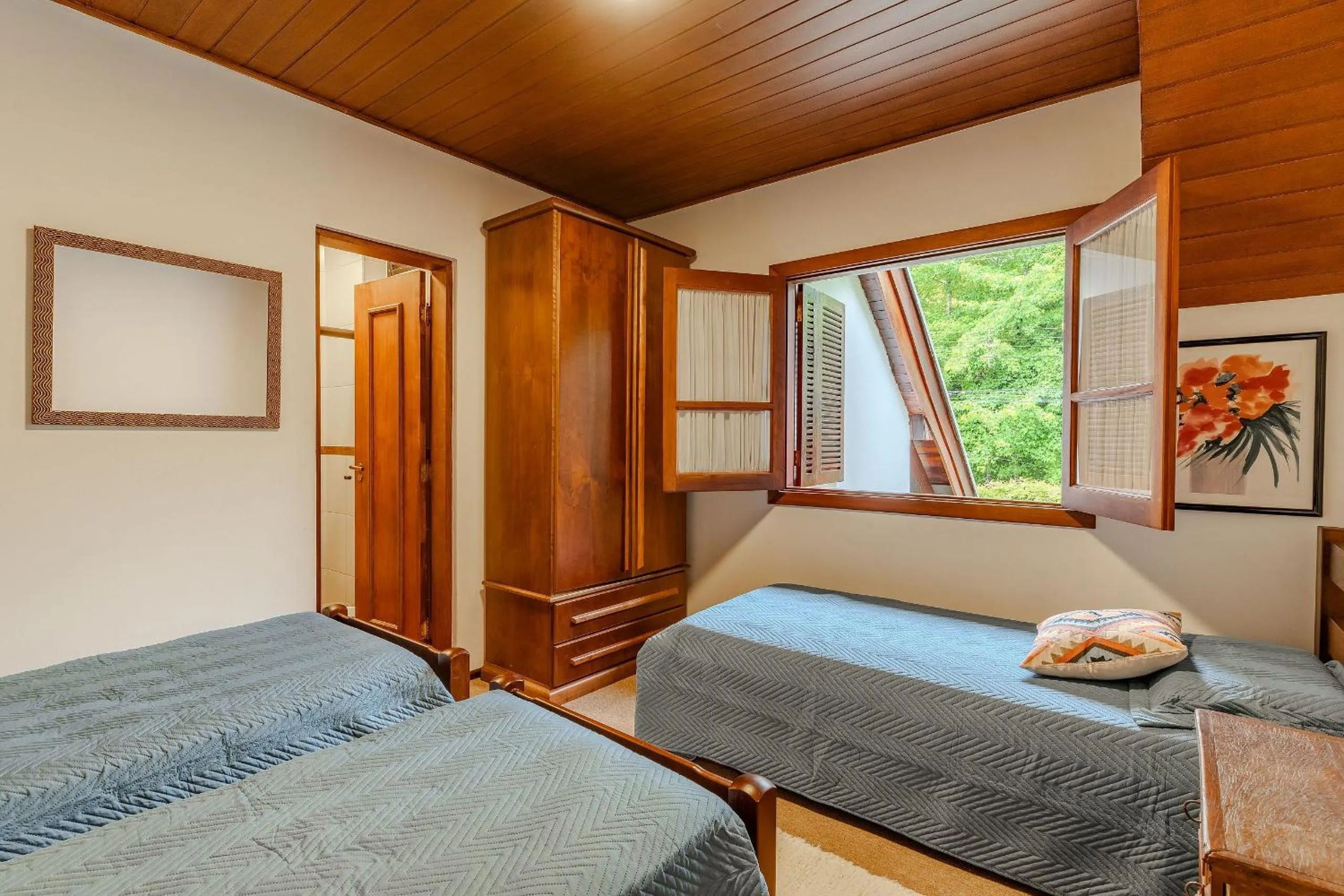 Bed in Lindo Apartamento próximo ao centro do Capivari