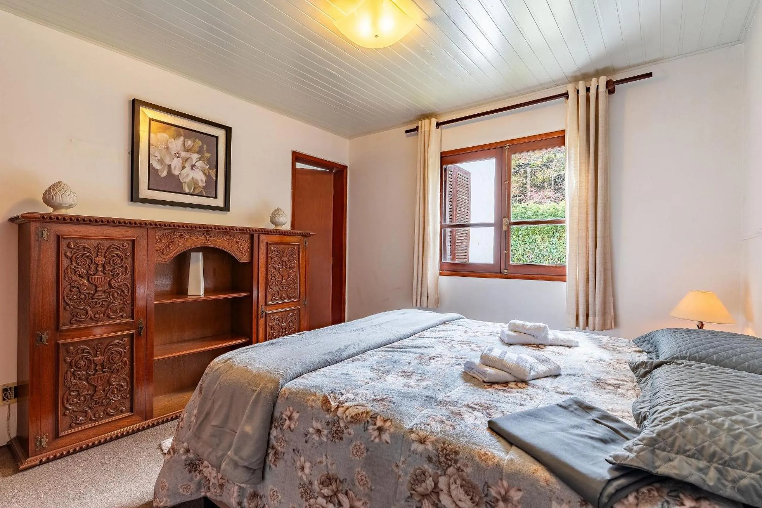 Bed in Lindo Apartamento próximo ao centro do Capivari