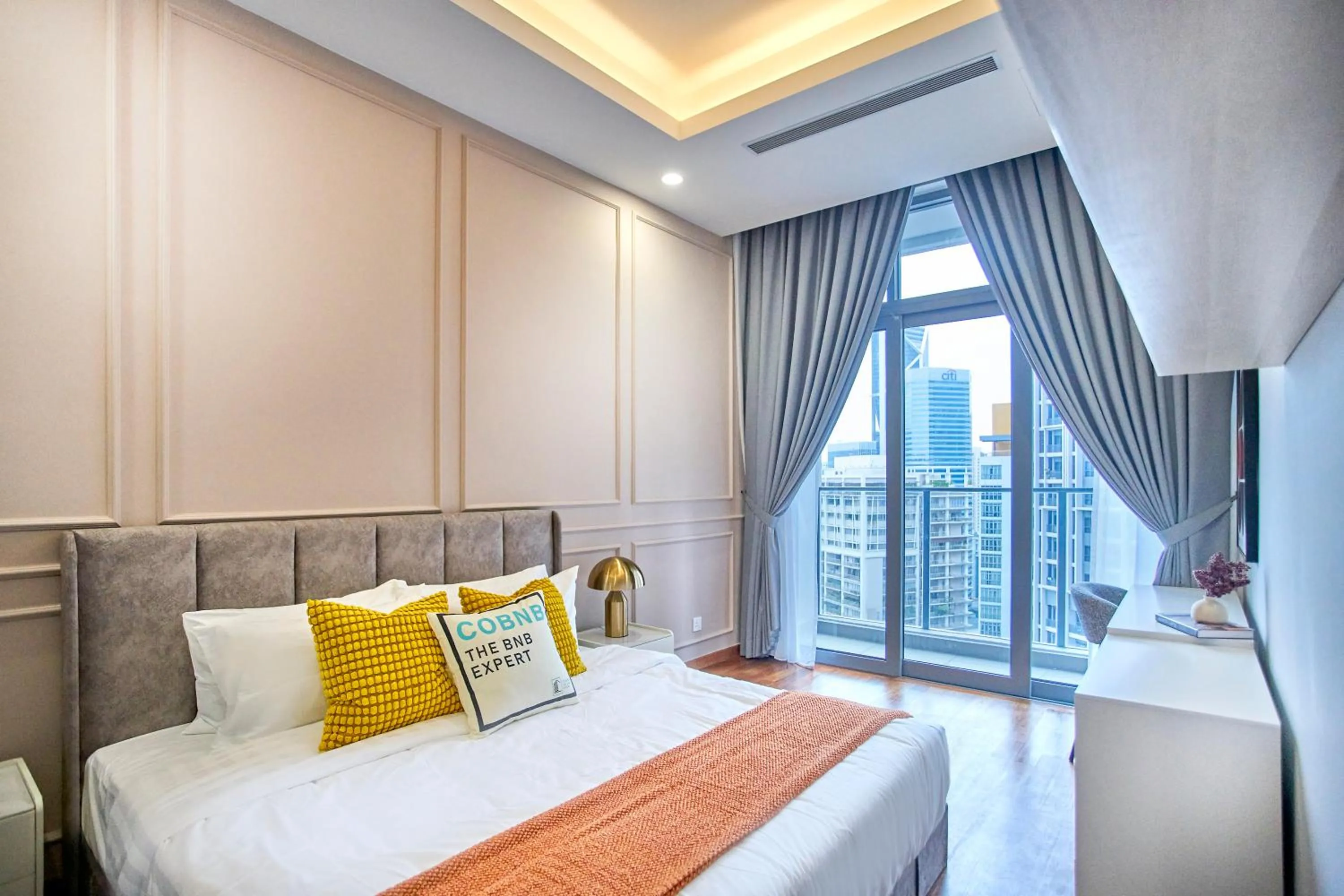 Bedroom, Bed in Royce Residence KLCC by Cobnb