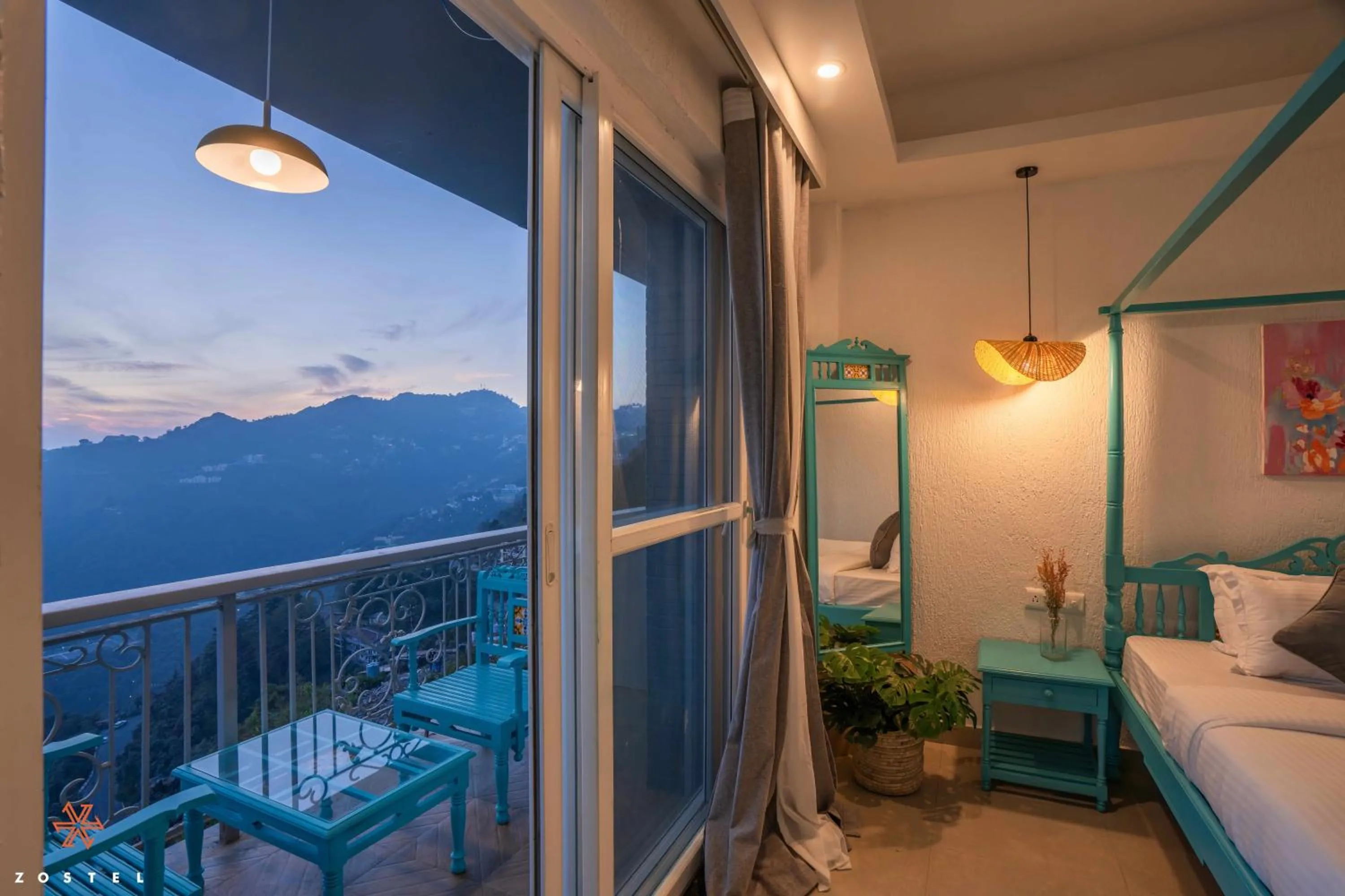 Balcony/Terrace, Bed in Zostel Mussoorie, Mall Road