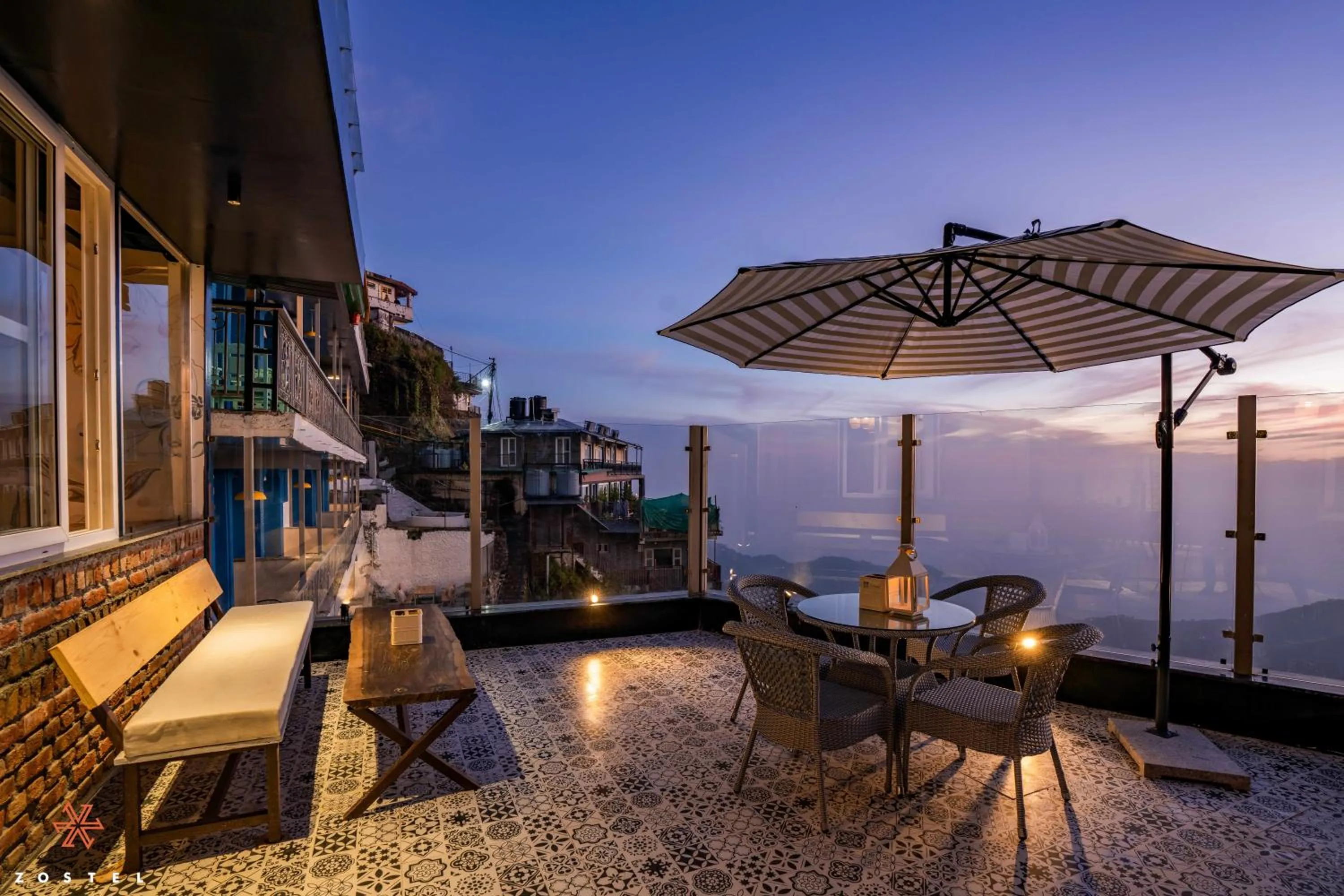 Balcony/Terrace in Zostel Mussoorie, Mall Road