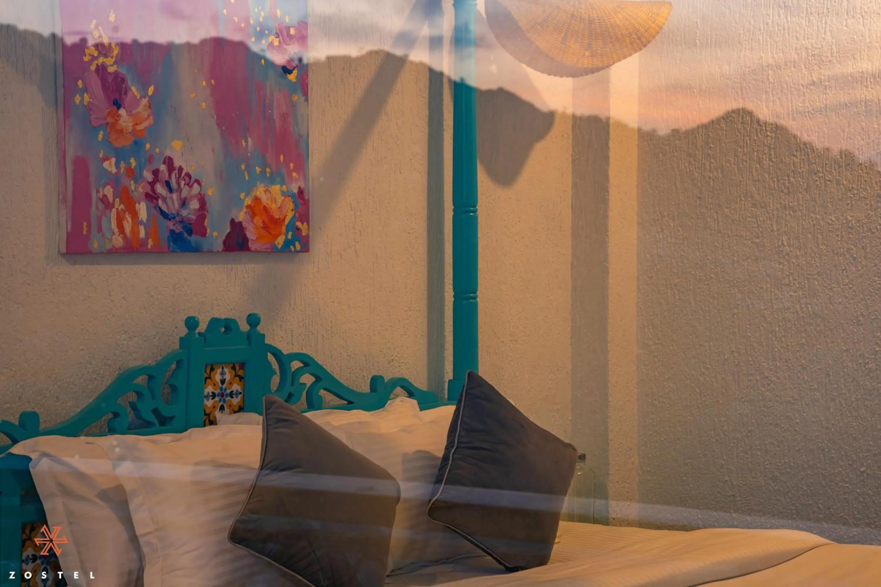 Decorative detail in Zostel Mussoorie, Mall Road