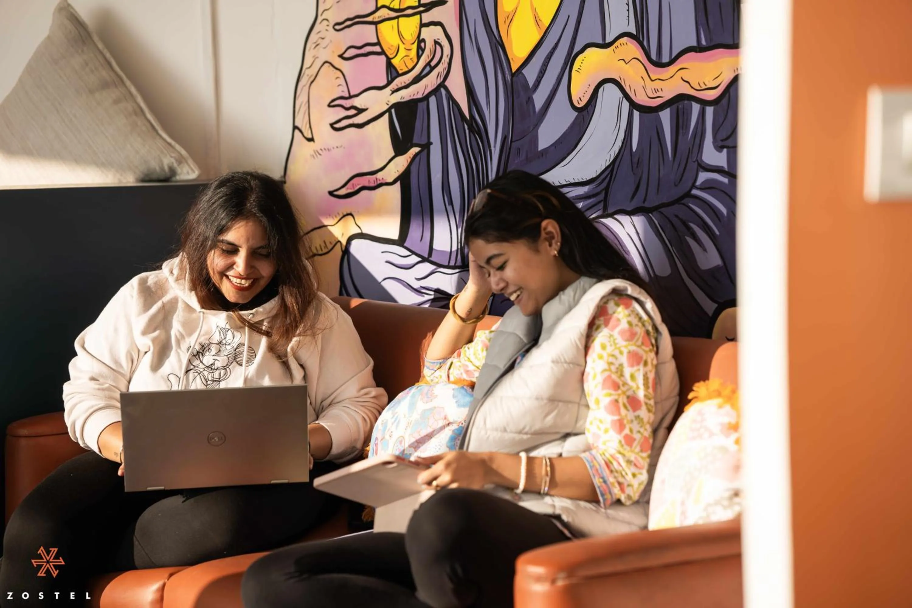 Living room in Zostel Mussoorie, Mall Road