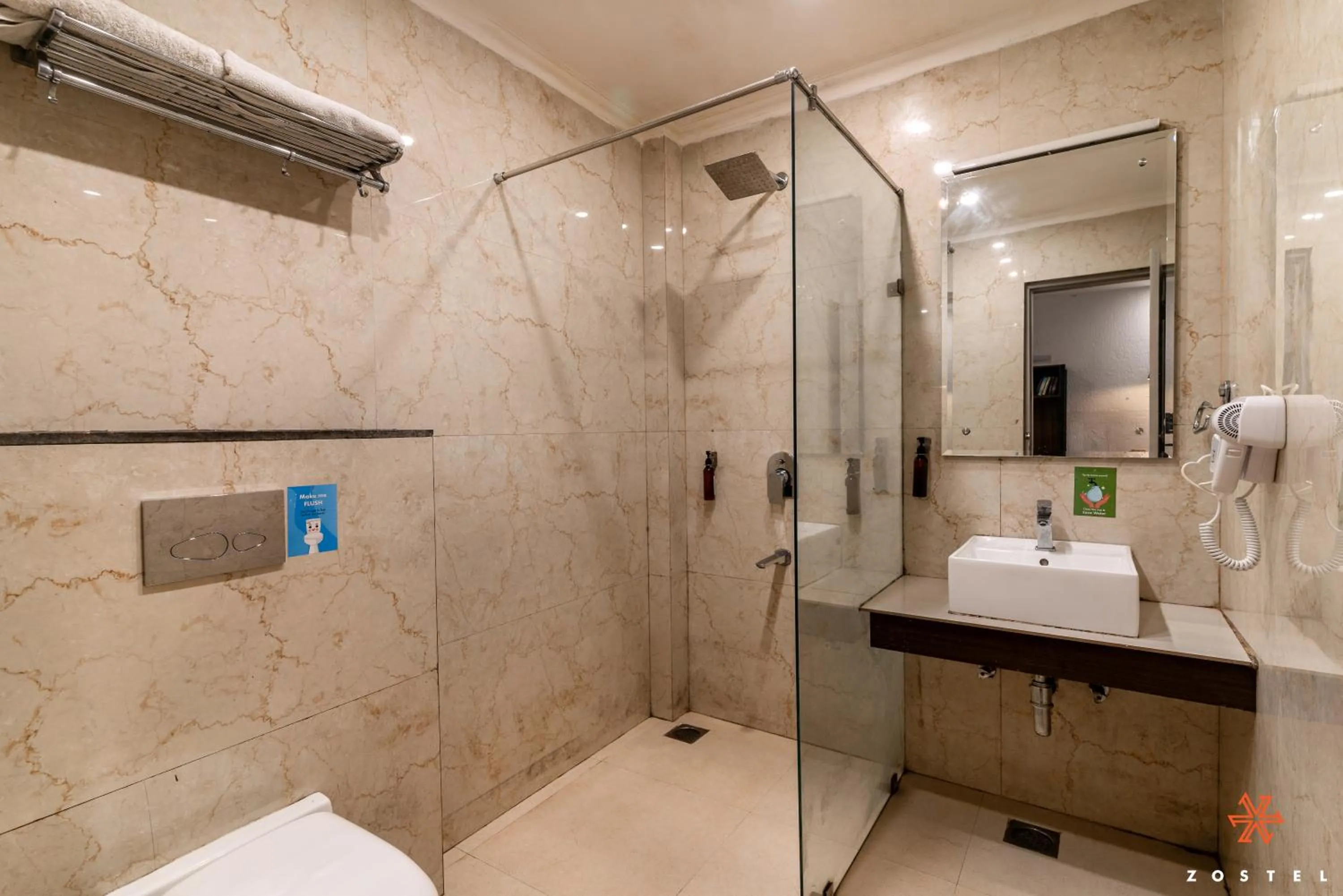 Shower in Zostel Mussoorie, Mall Road