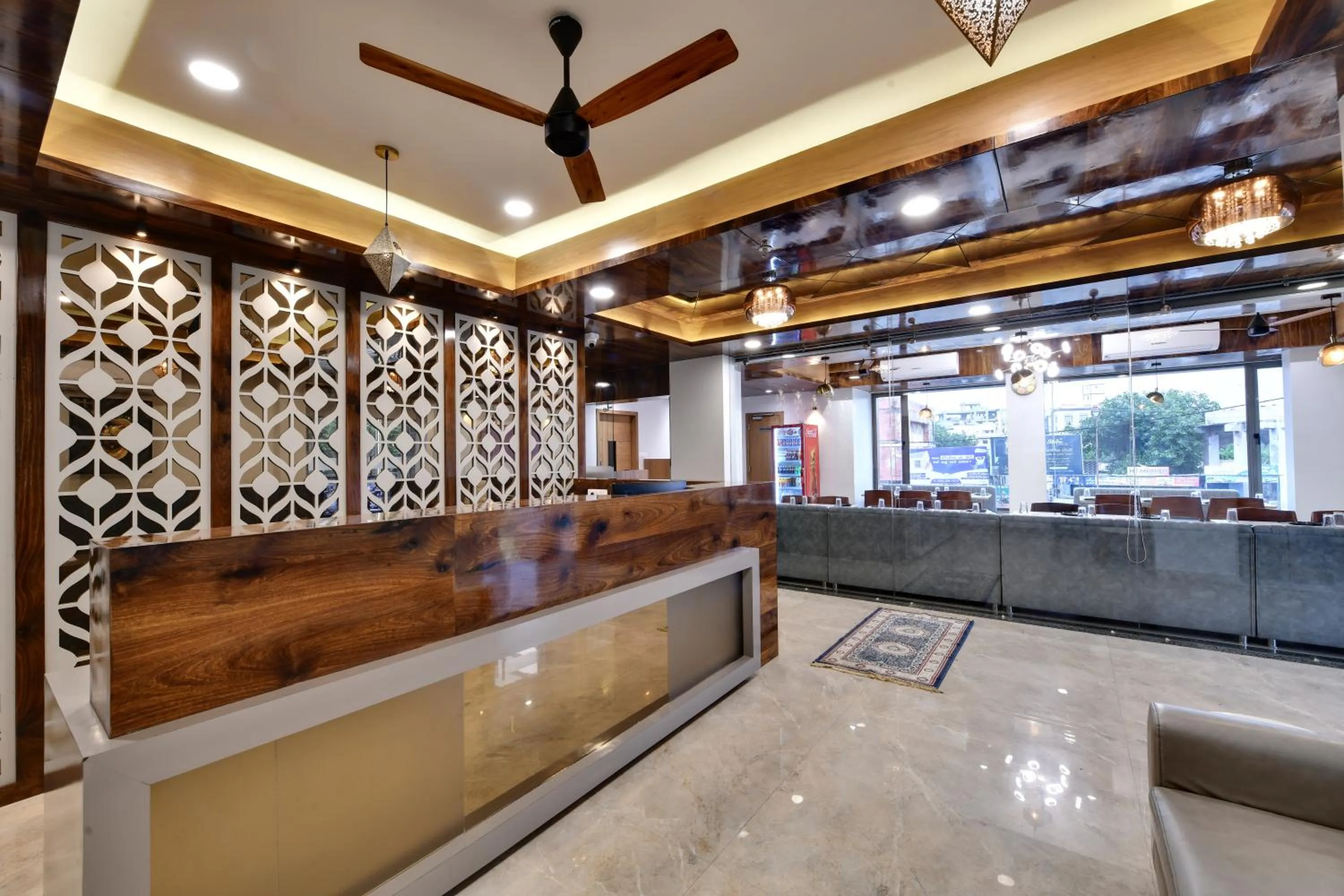 Seating area in HOTEL RADHIKA