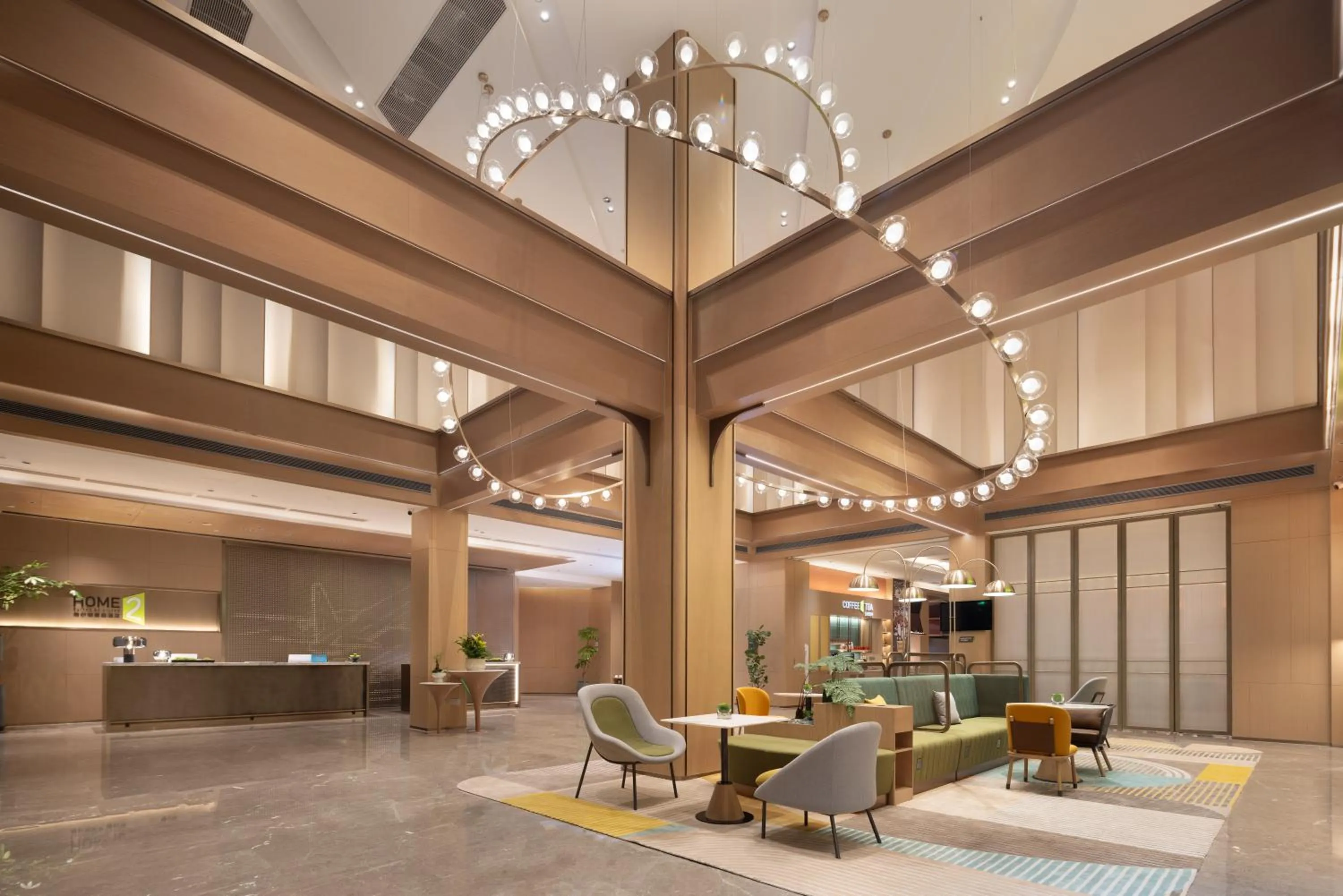 Seating area in Home2 Suites By Hilton Hotel Guangzhou Baiyun International Airport Branch - Free Shuttle Bus to Guangzhou Baiyun International Airport & Free Deliver Service to Canton Fair Complex During Canton Fair Period