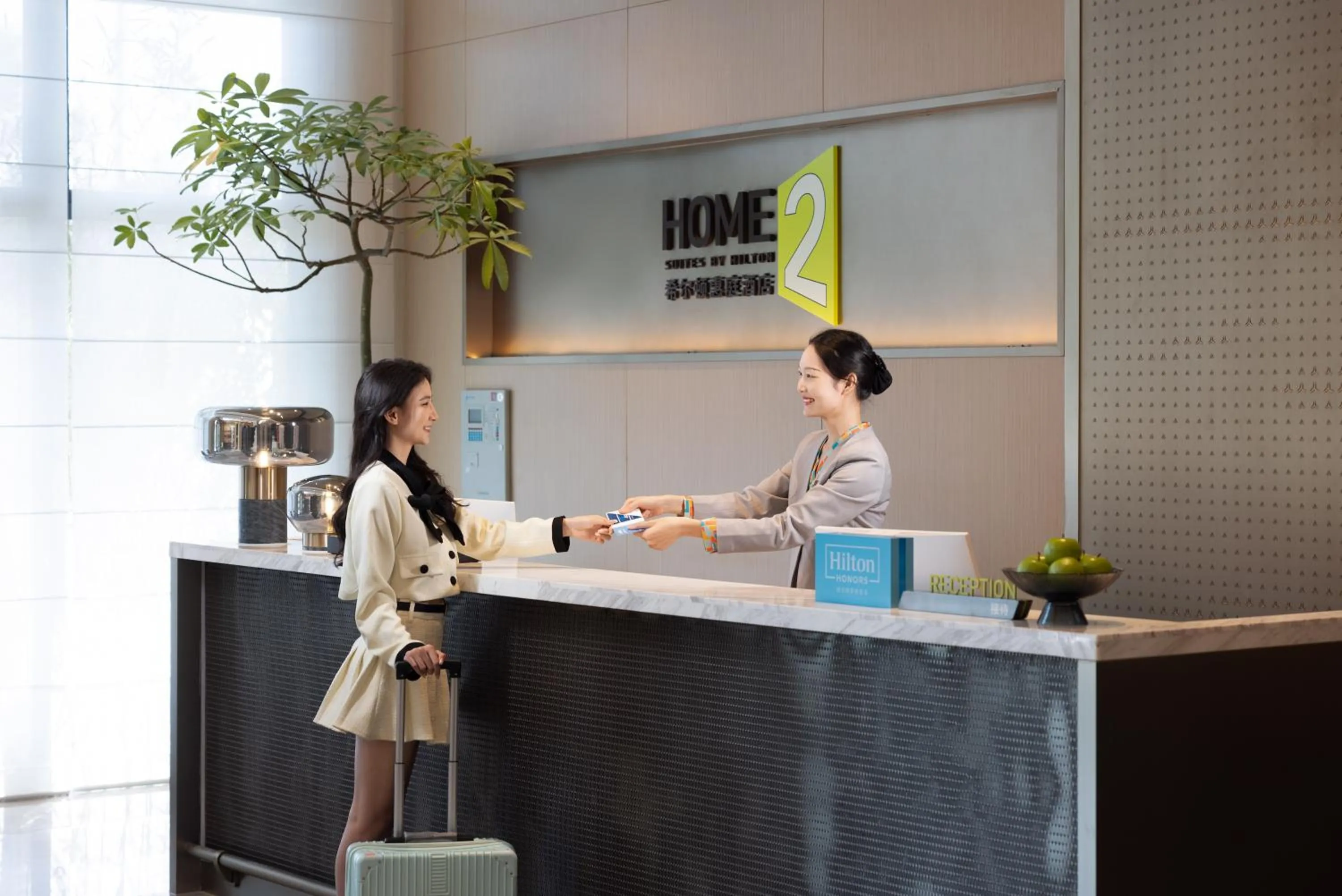 Staff in Home2 Suites By Hilton Hotel Guangzhou Baiyun International Airport Branch - Free Shuttle Bus to Guangzhou Baiyun International Airport & Free Deliver Service to Canton Fair Complex During Canton Fair Period