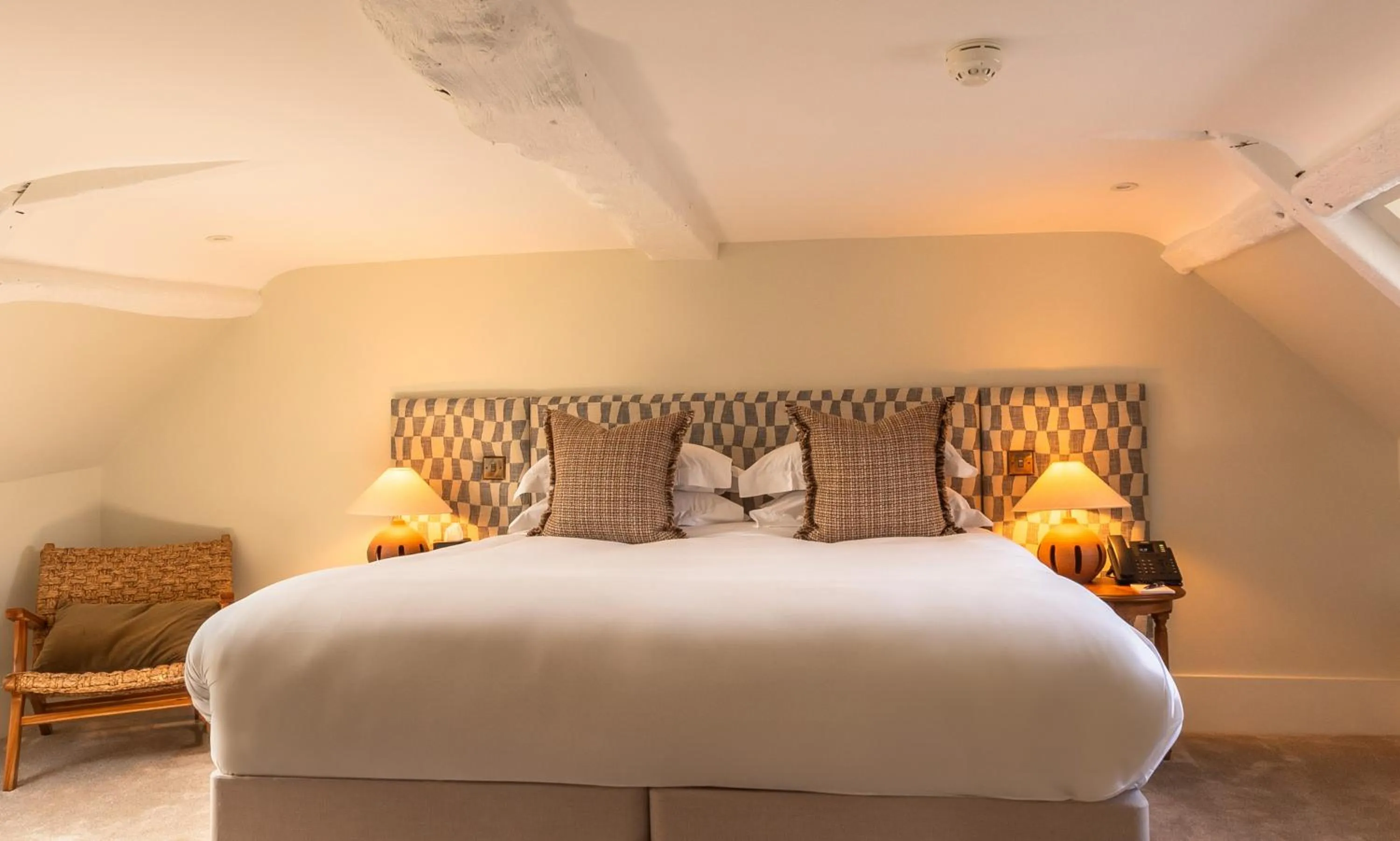 Bed in The Feathers Hotel