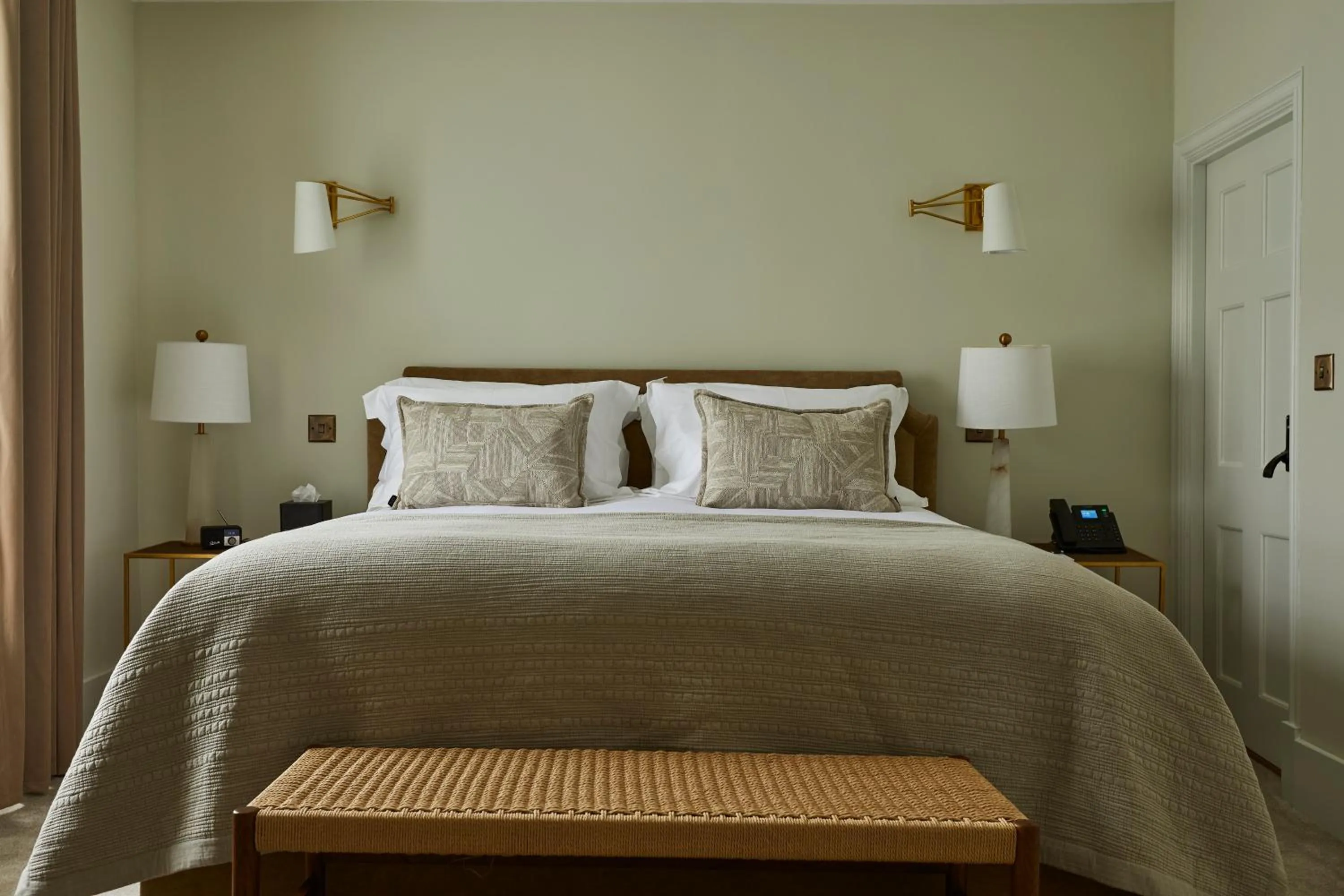 Bed in The Feathers Hotel