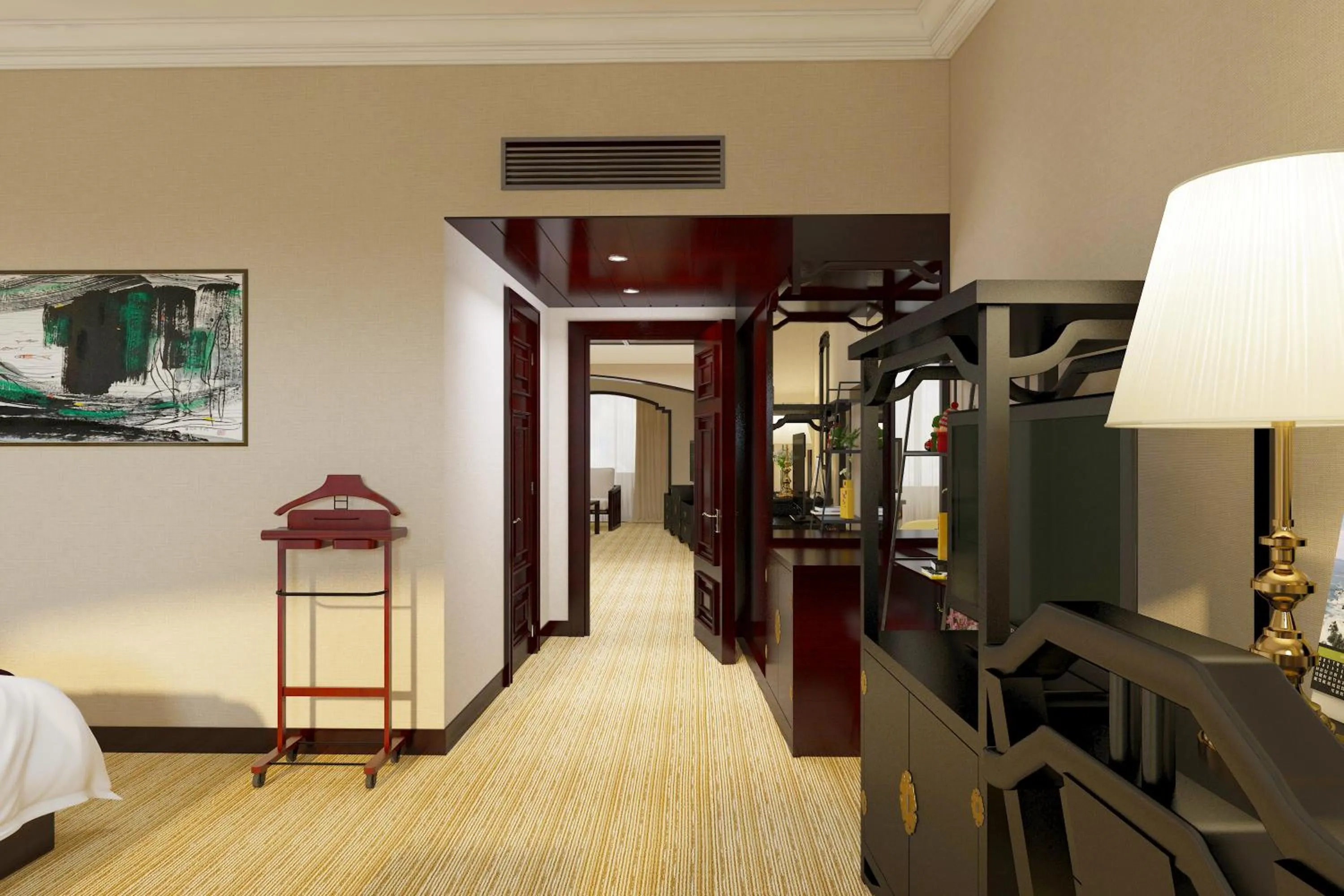 Bed in Yindo Jasper Hotel Zhuhai