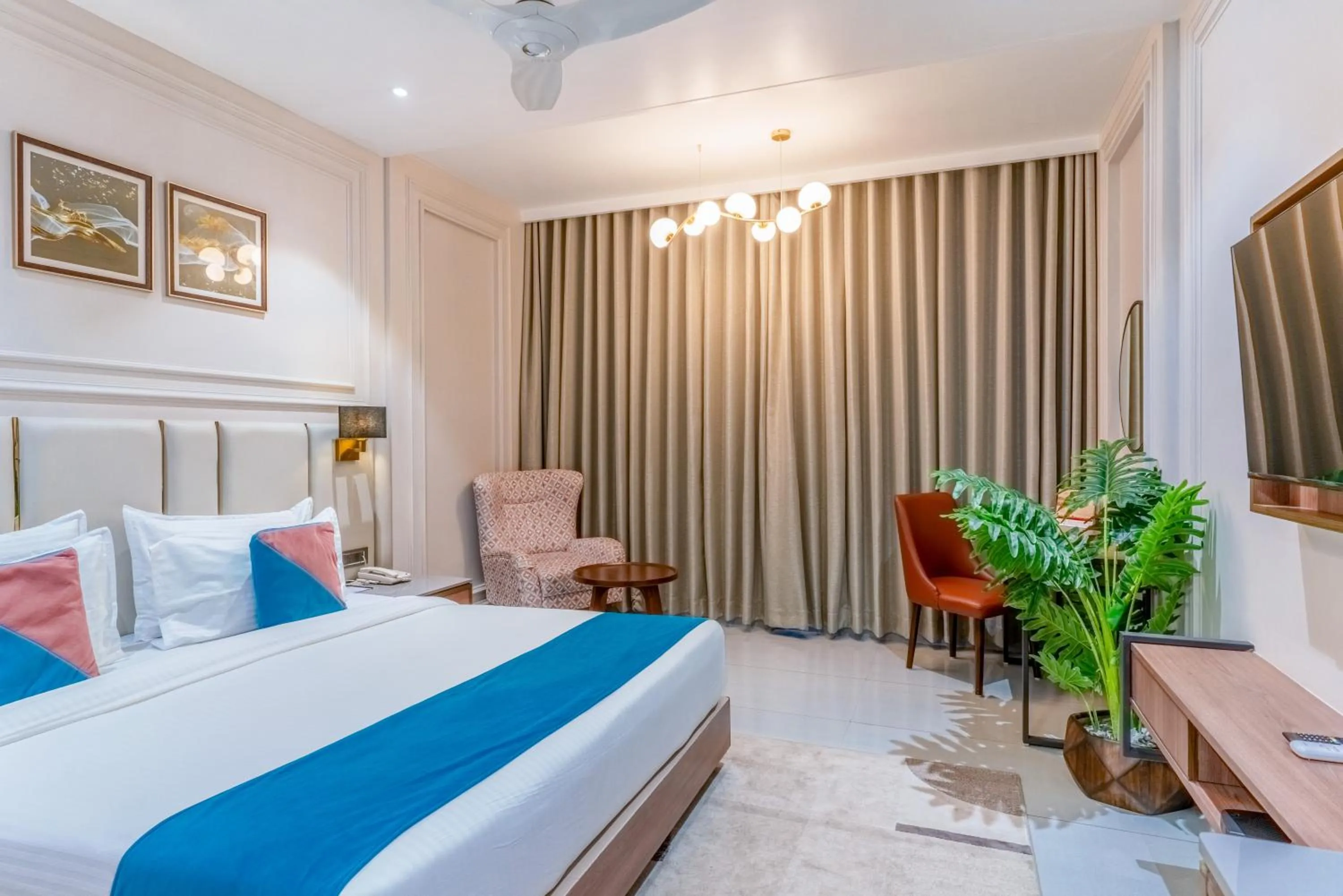 Bedroom, Bed in Pride Elite Dwarka Near Dwarkadhish Temple